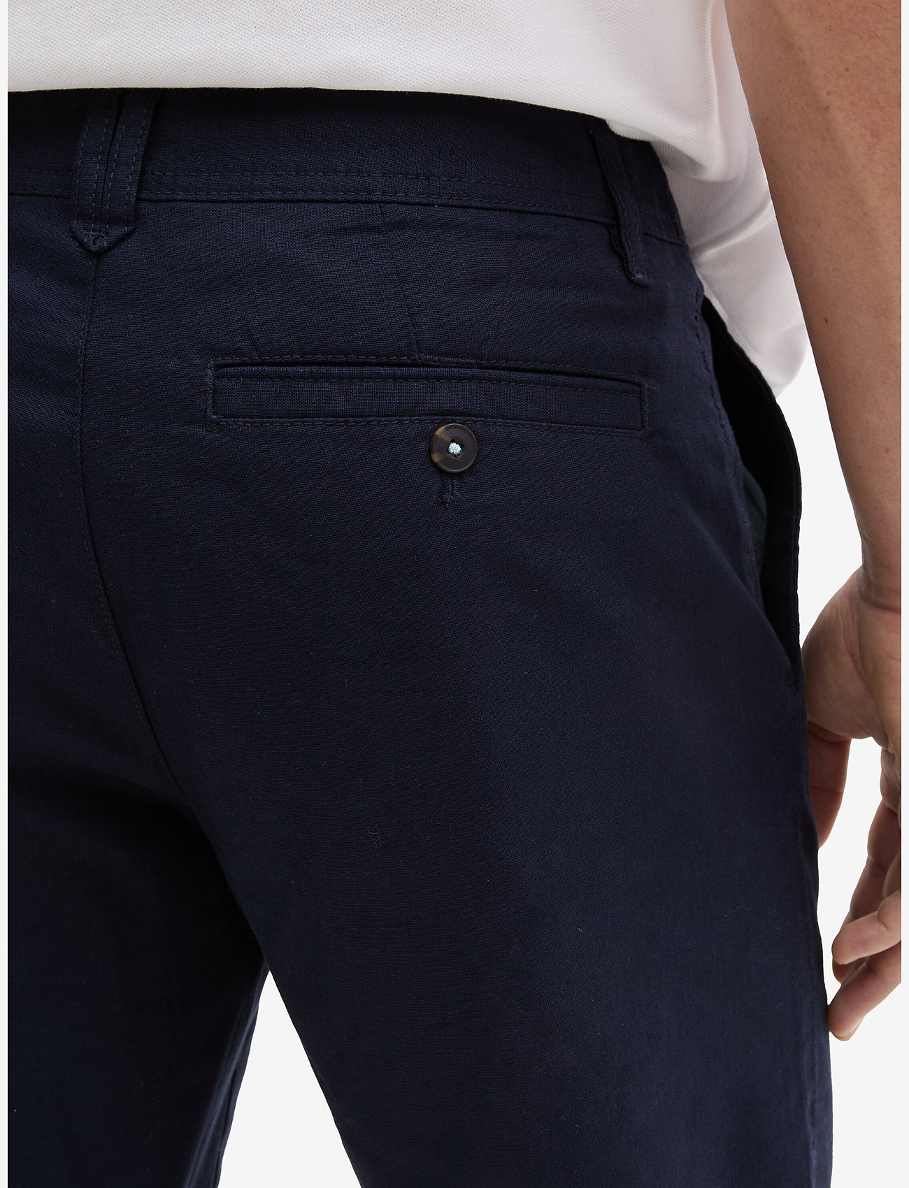 Tom Tailor - regular linen chino shorts - linased lühikesed püksid - sky captain blue - 5