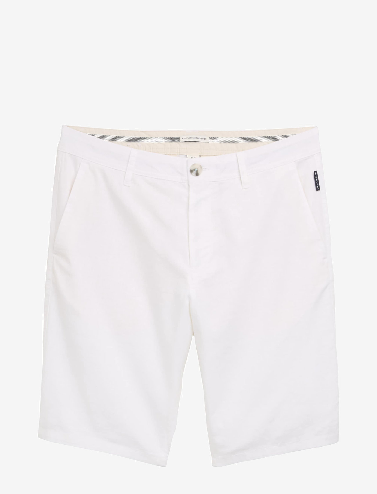 Tom Tailor - regular linen chino shorts - linased lühikesed püksid - white - 1