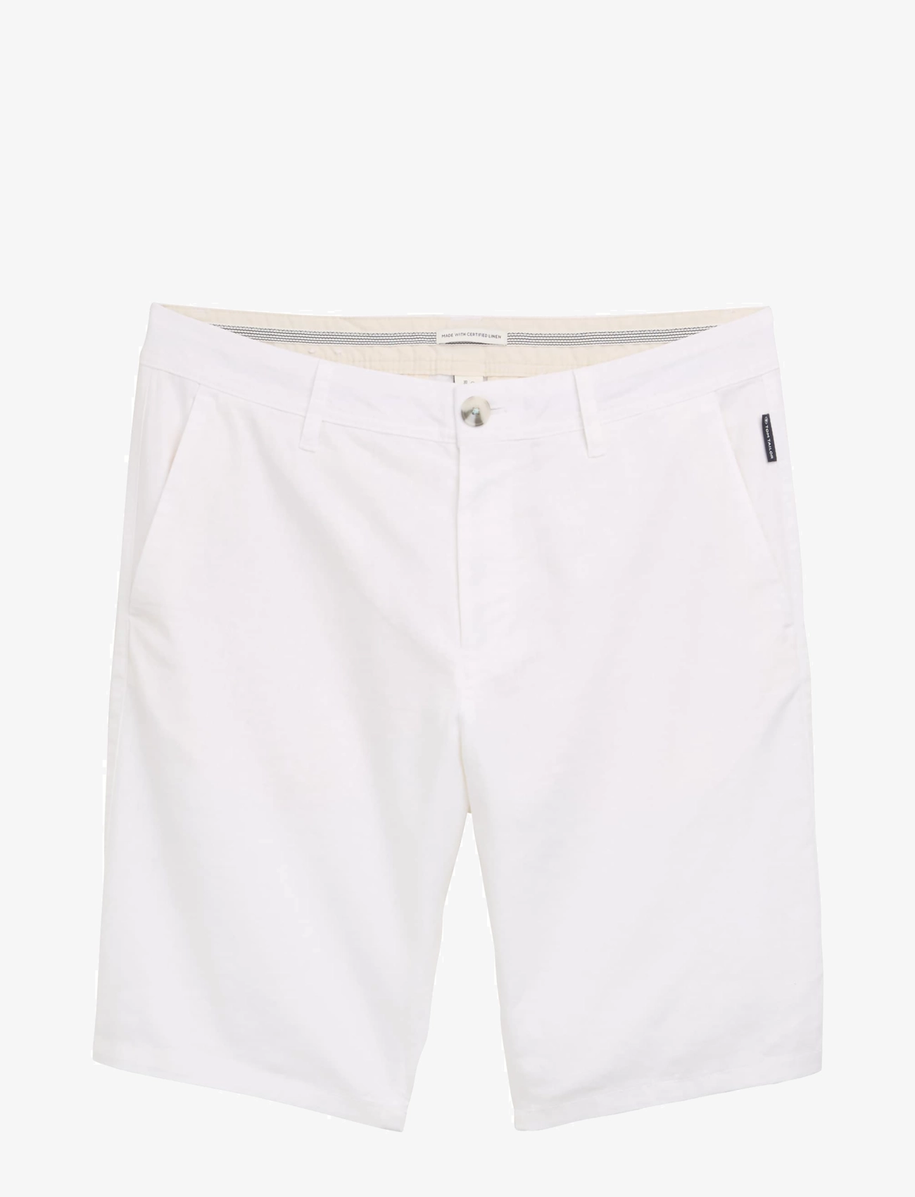 Tom Tailor regular linen chino shorts - Riided - WHITE / white