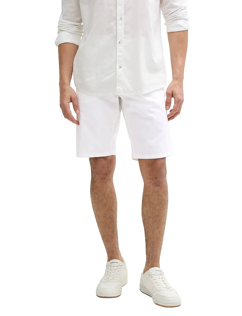 Tom Tailor - regular linen chino shorts - linased lühikesed püksid - white - 0