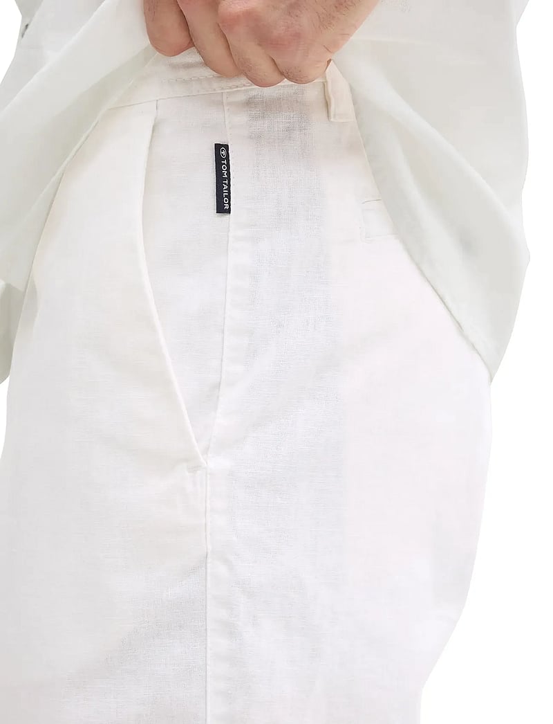 Tom Tailor - regular linen chino shorts - linased lühikesed püksid - white - 3