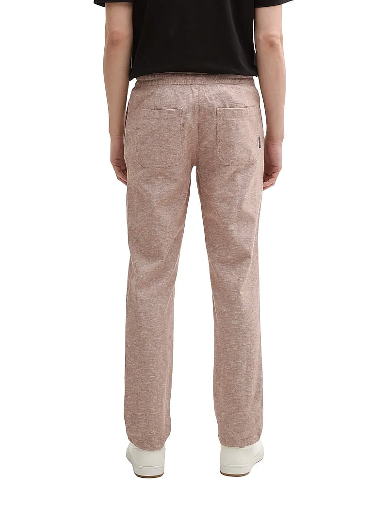 Tom Tailor - regular linen beach pants - hørbukser - mocha brown chambray - 2
