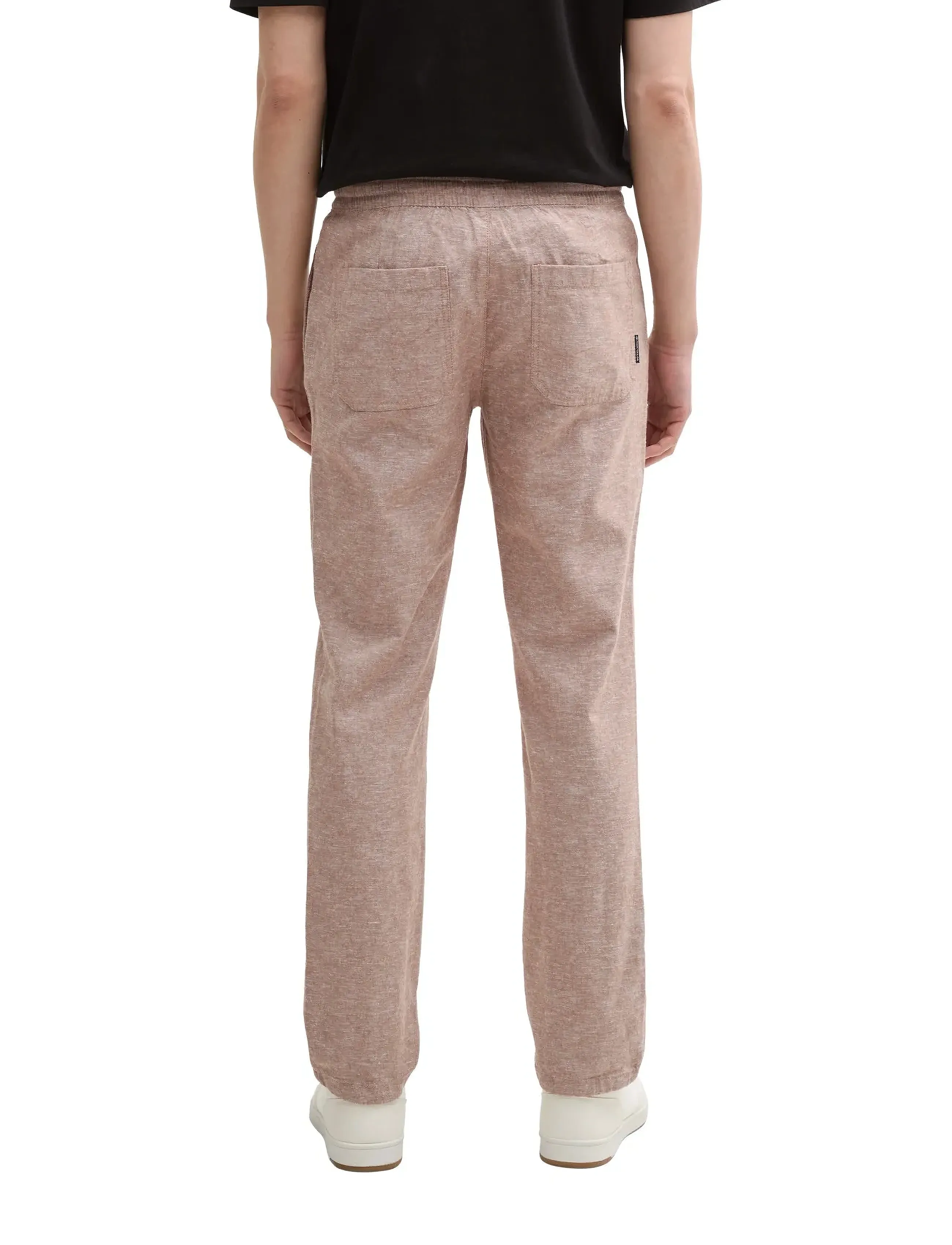 Tom Tailor - regular linen beach pants - hørbukser - mocha brown chambray - 2