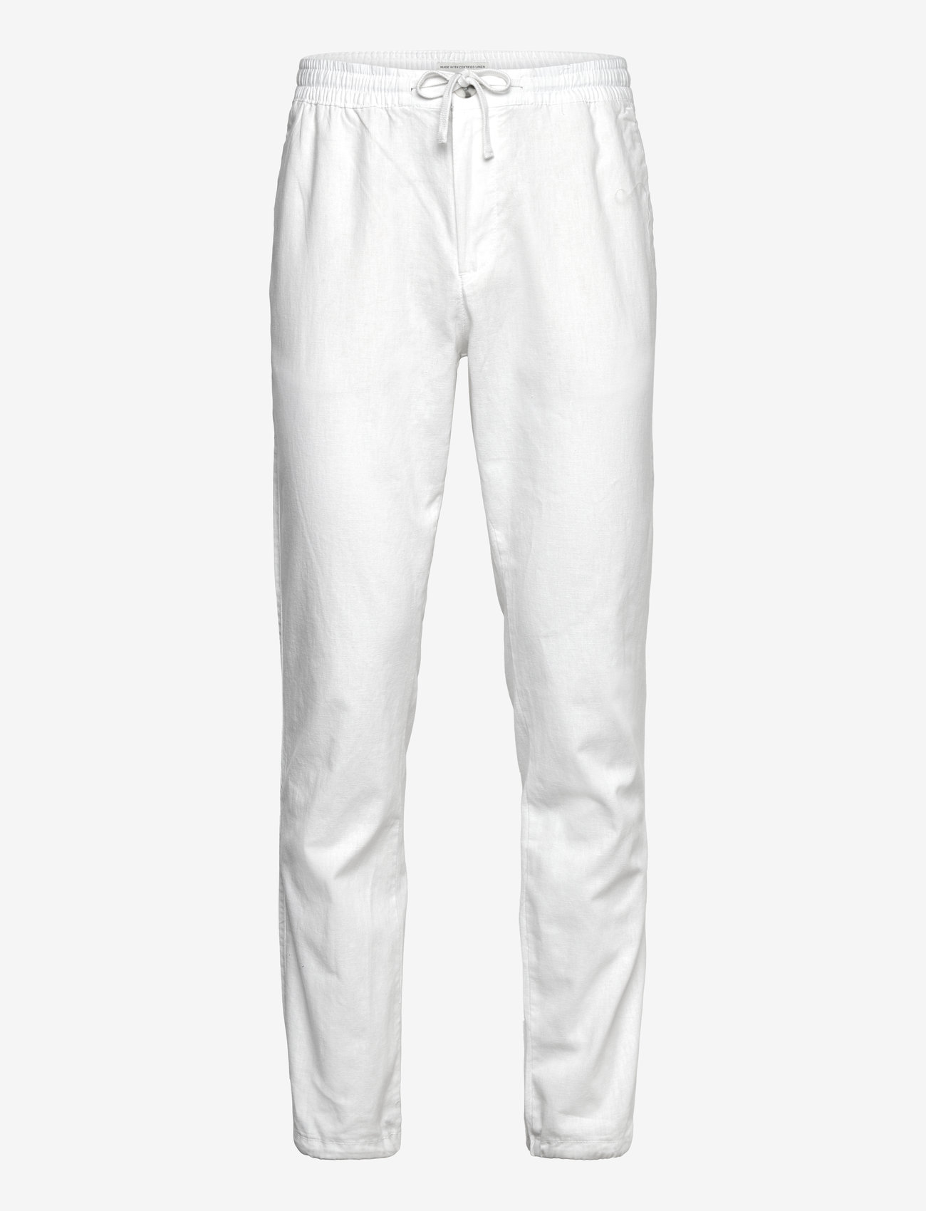 Tom Tailor - regular linen beach pants - hørbukser - white - 1