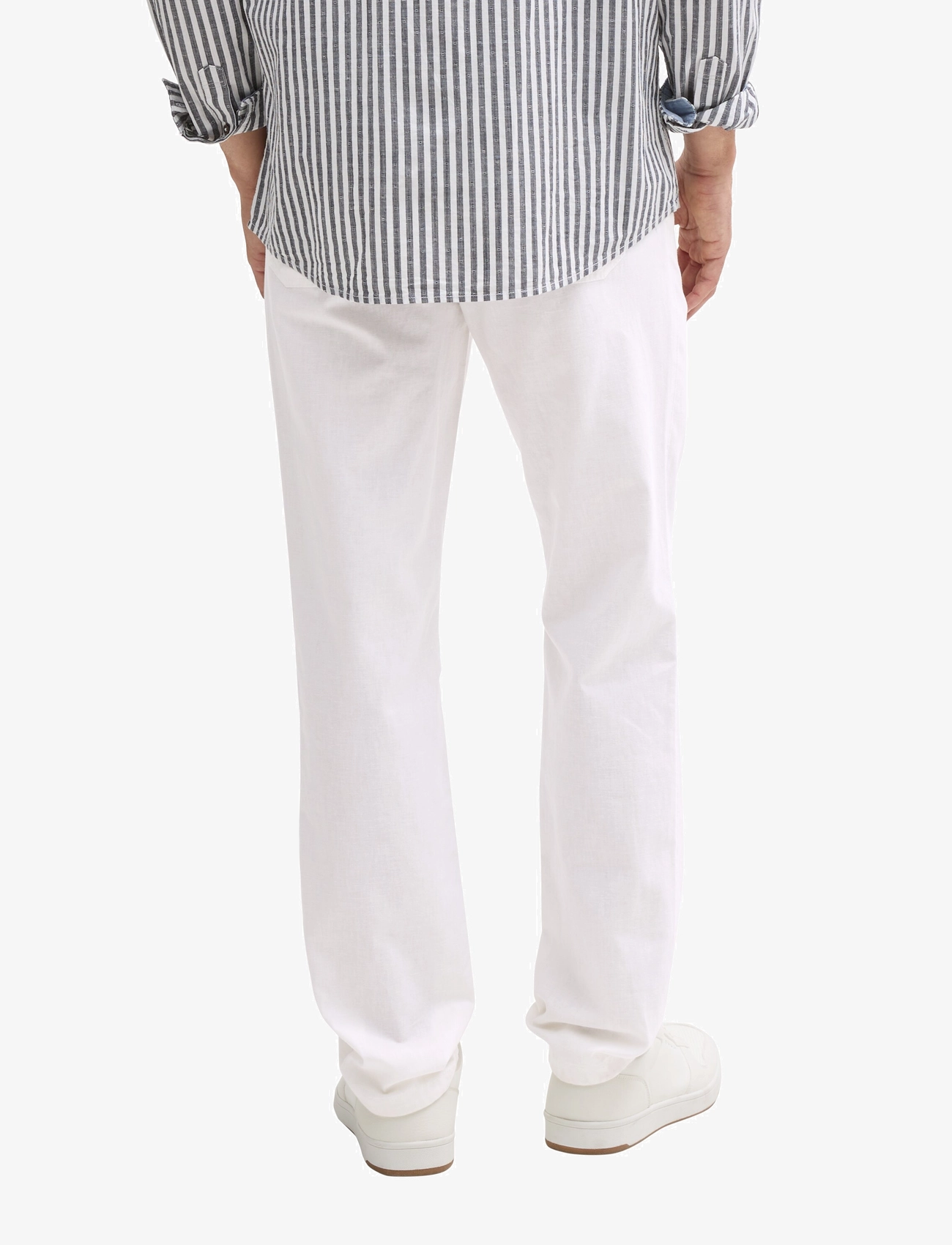 Tom Tailor - regular linen beach pants - linased püksid - white - 4