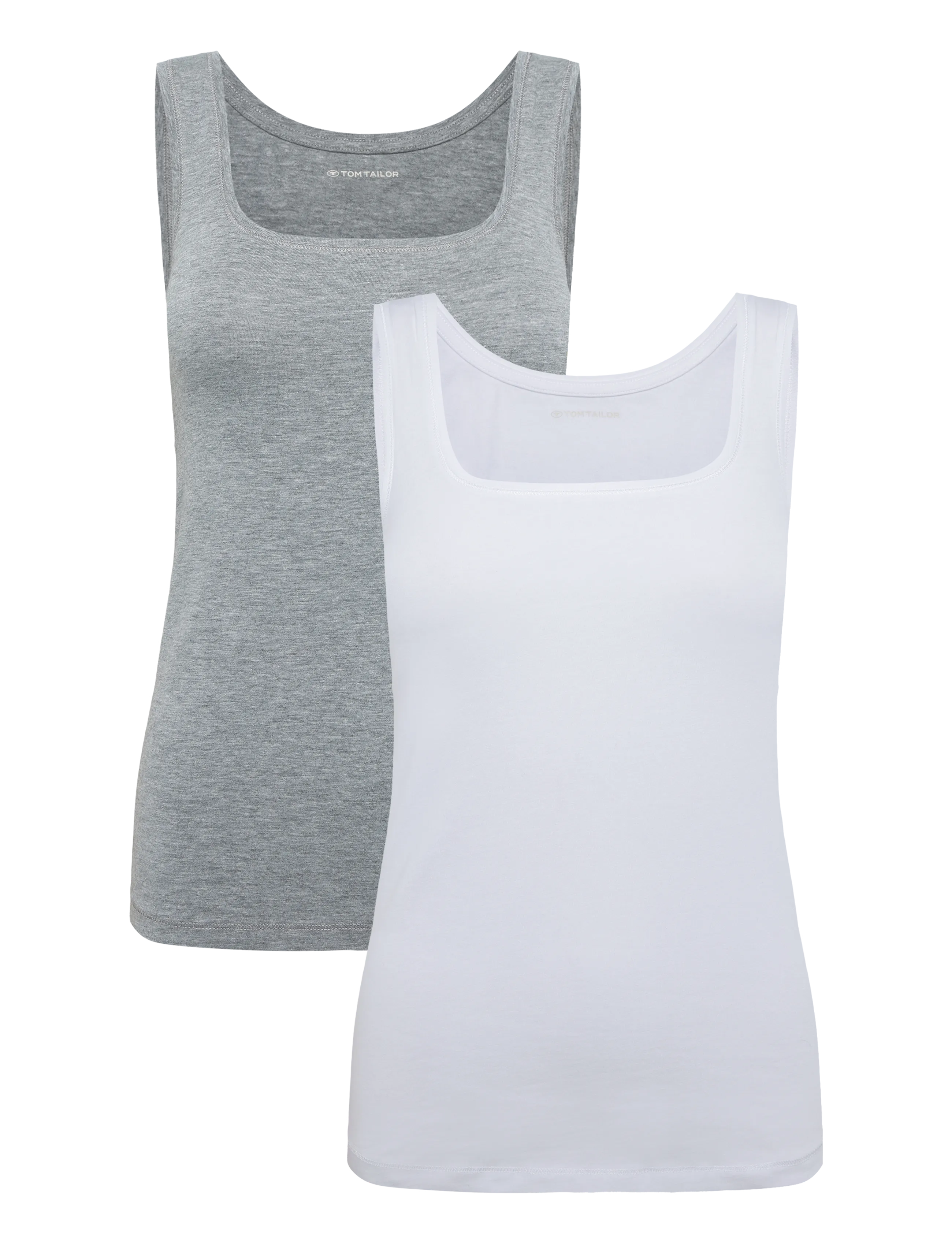 TOM TAILOR Oberteil Double Pack Packaging Grau - M - Damen
