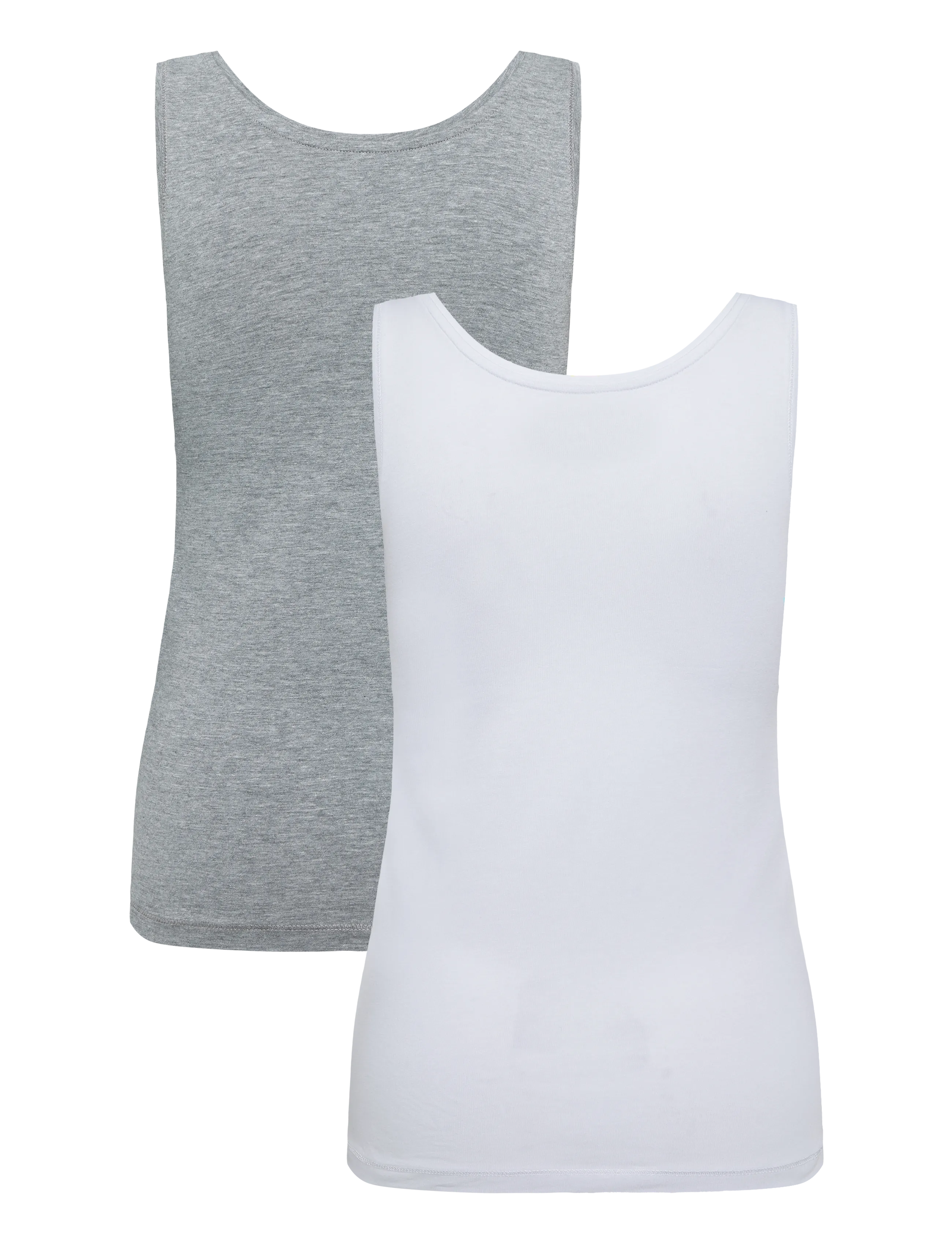 Tom Tailor - top double pack packaging - madalaimad hinnad - medium silver grey melange - 2