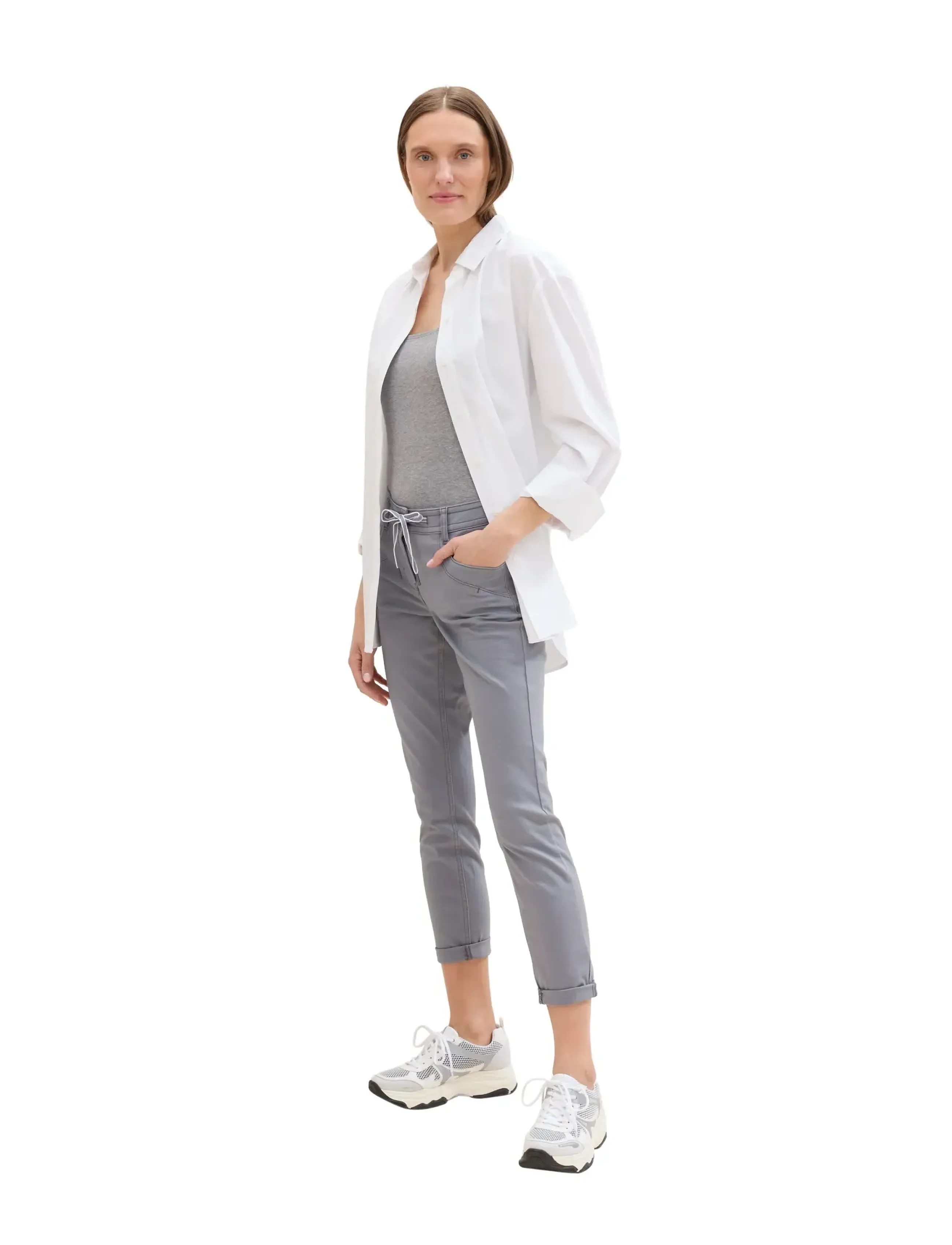 Tom Tailor Top Double Pack Packaging, Kvinder, Firkantet Hals Tanktop Dobbeltpakke, Grå, Str: XL