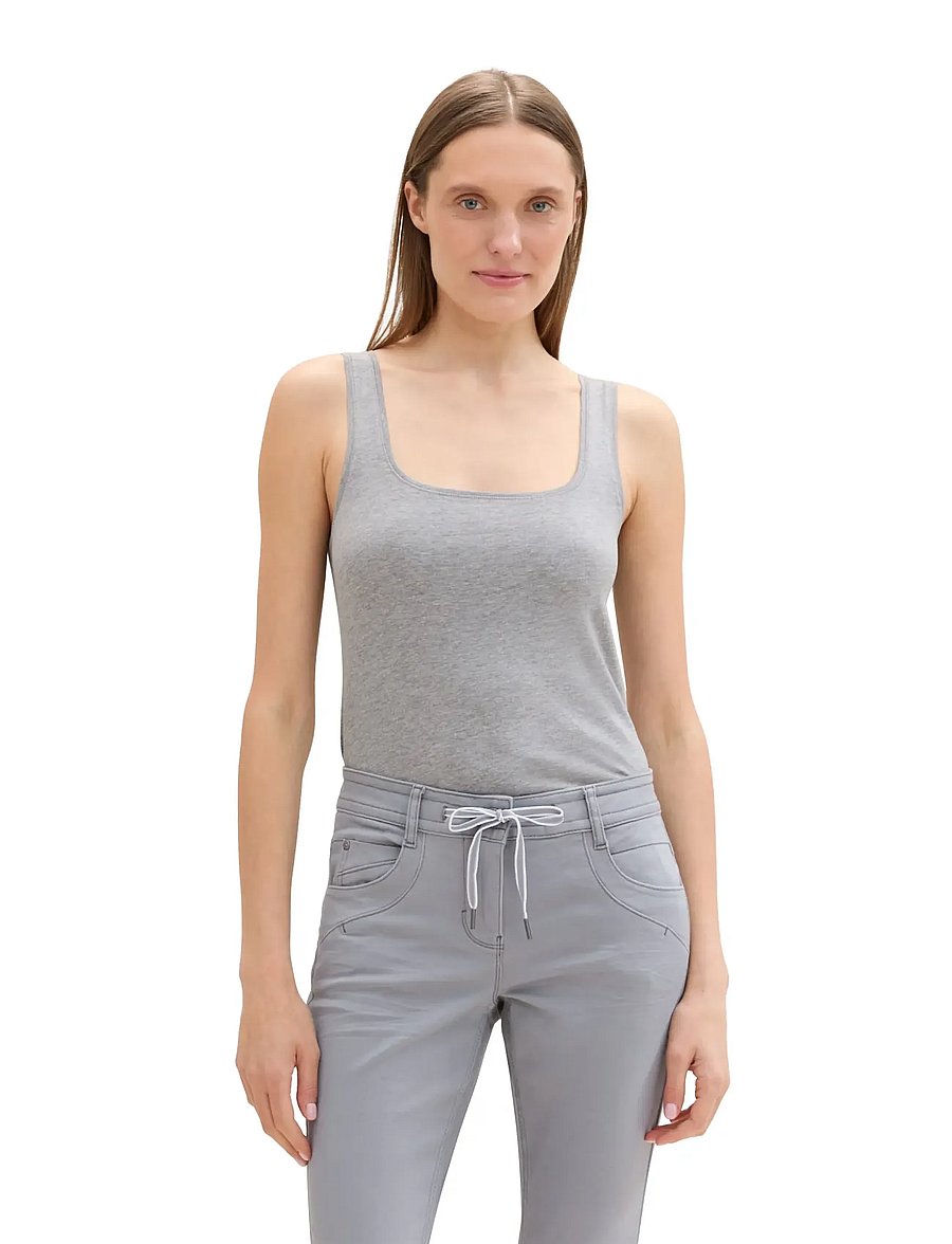 Tom Tailor - top double pack packaging - tanktops - medium silver grey melange - 4