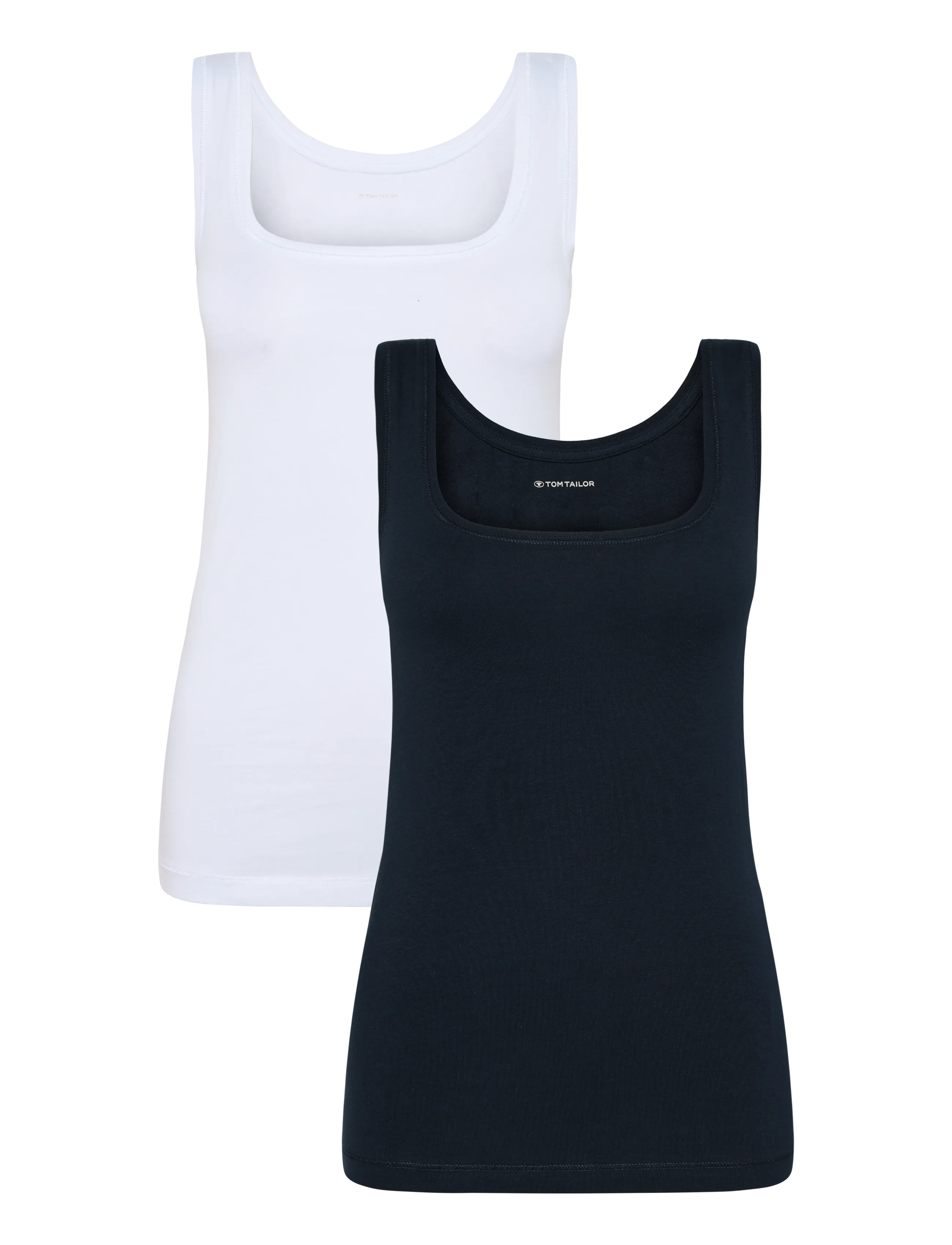 TOM TAILOR Oberteil Double Pack Packaging Navy - M - Damen