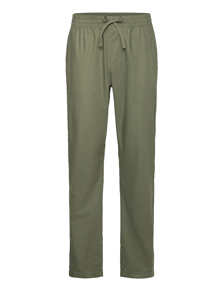 Tom Tailor - loose linen beach pants - tree moss green - 0