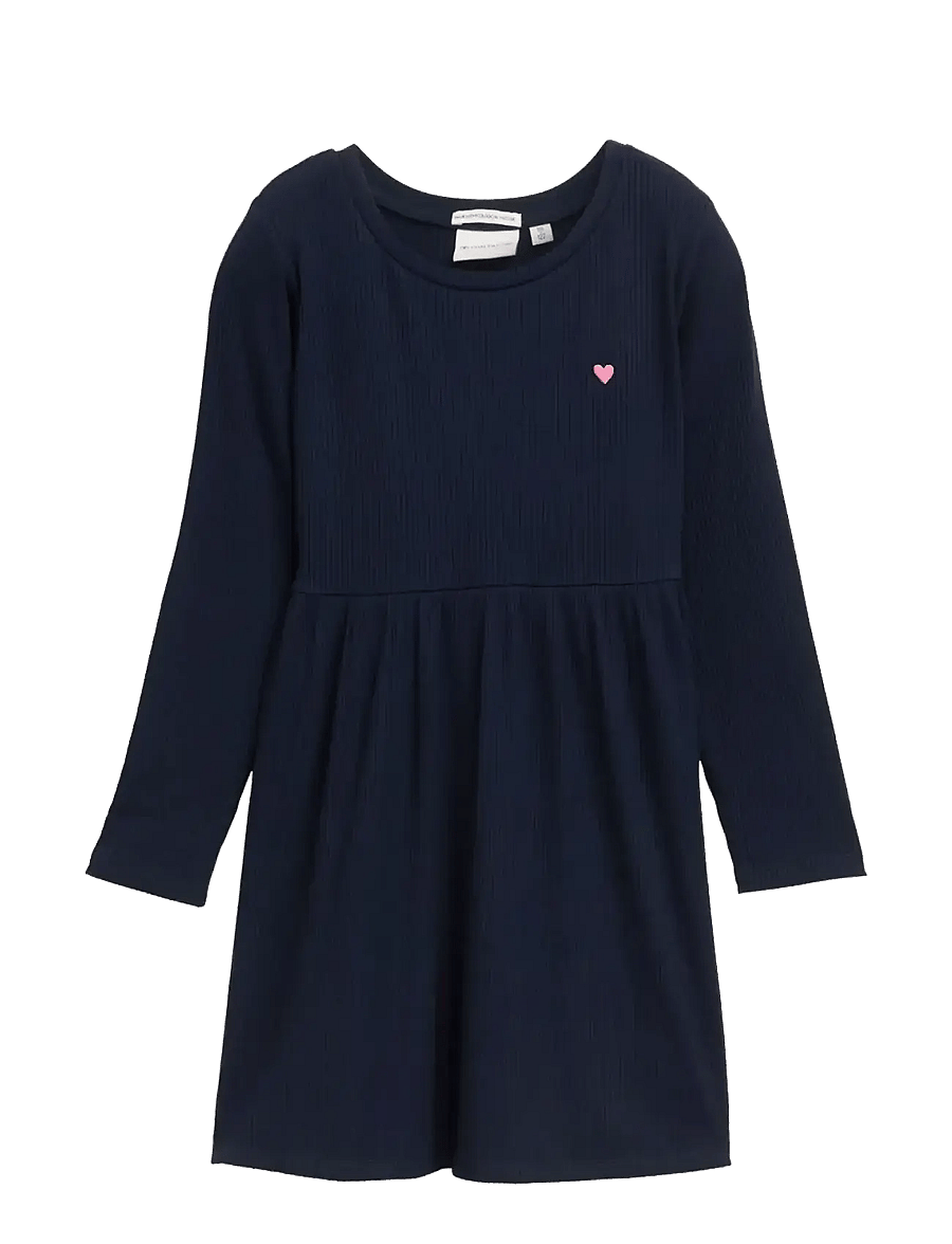 Tom Tailor - rib dress - langærmede hverdagskjoler - sky captain blue - 0
