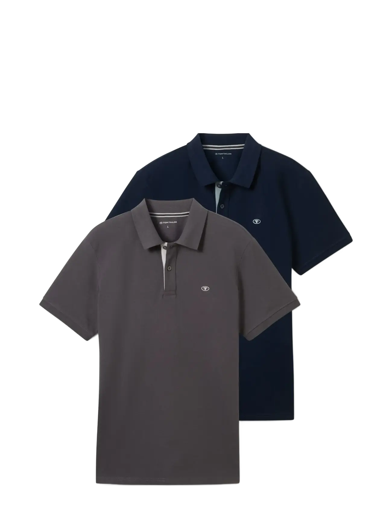 Tom Tailor doublepack polo, packaging - Kurzärmelig - TARMAC GREY / multi