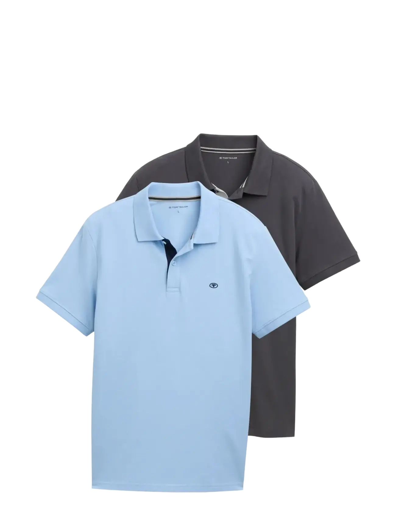 TOM TAILOR Doublepack Polo, Packaging Blau - M - Herren