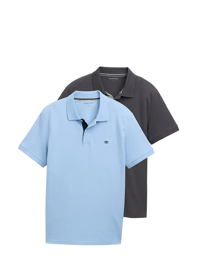 Tom Tailor - doublepack polo, packaging - kurzärmelig - washed out middle blue - 1