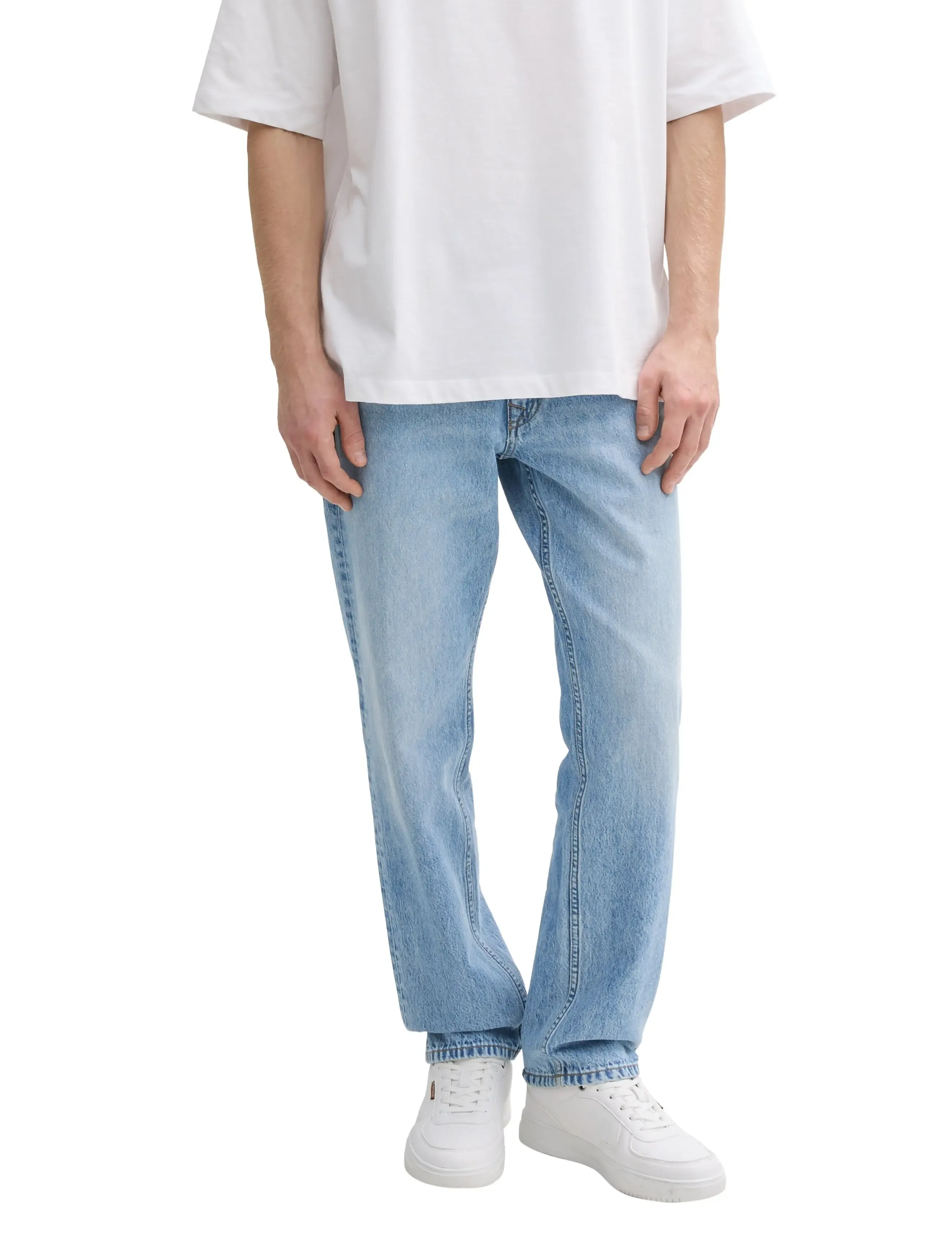 Tom Tailor - TTWAYLEN RELAXED - weite jeans - used light stone blue denim - 4