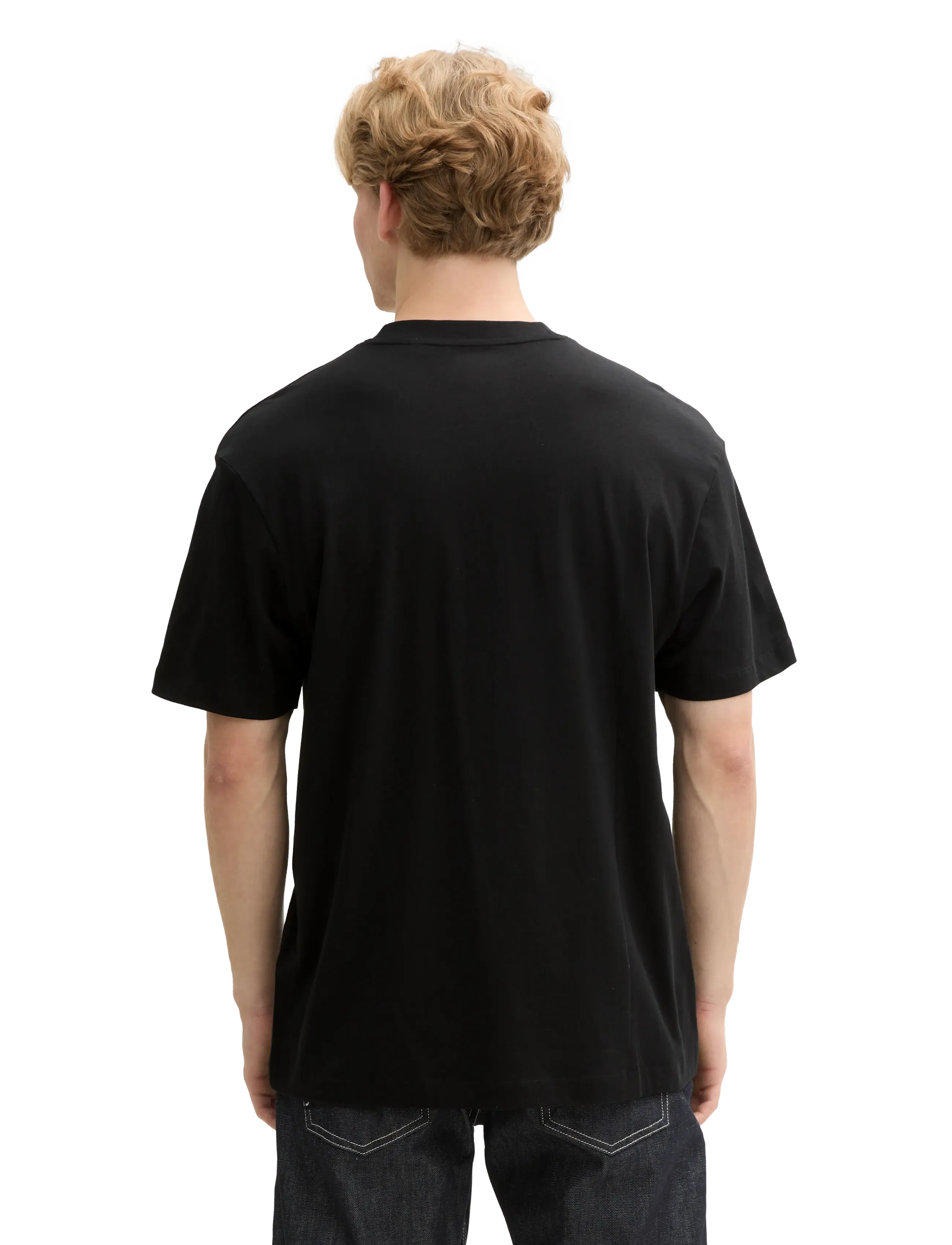 Tom Tailor - relaxed printed t-shirt - short-sleeved t-shirts - black - 3