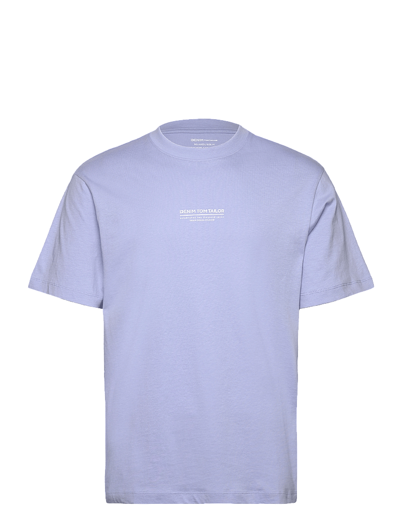 Tom Tailor - relaxed printed t-shirt - kortärmade t-shirts - brunnera blue - 0