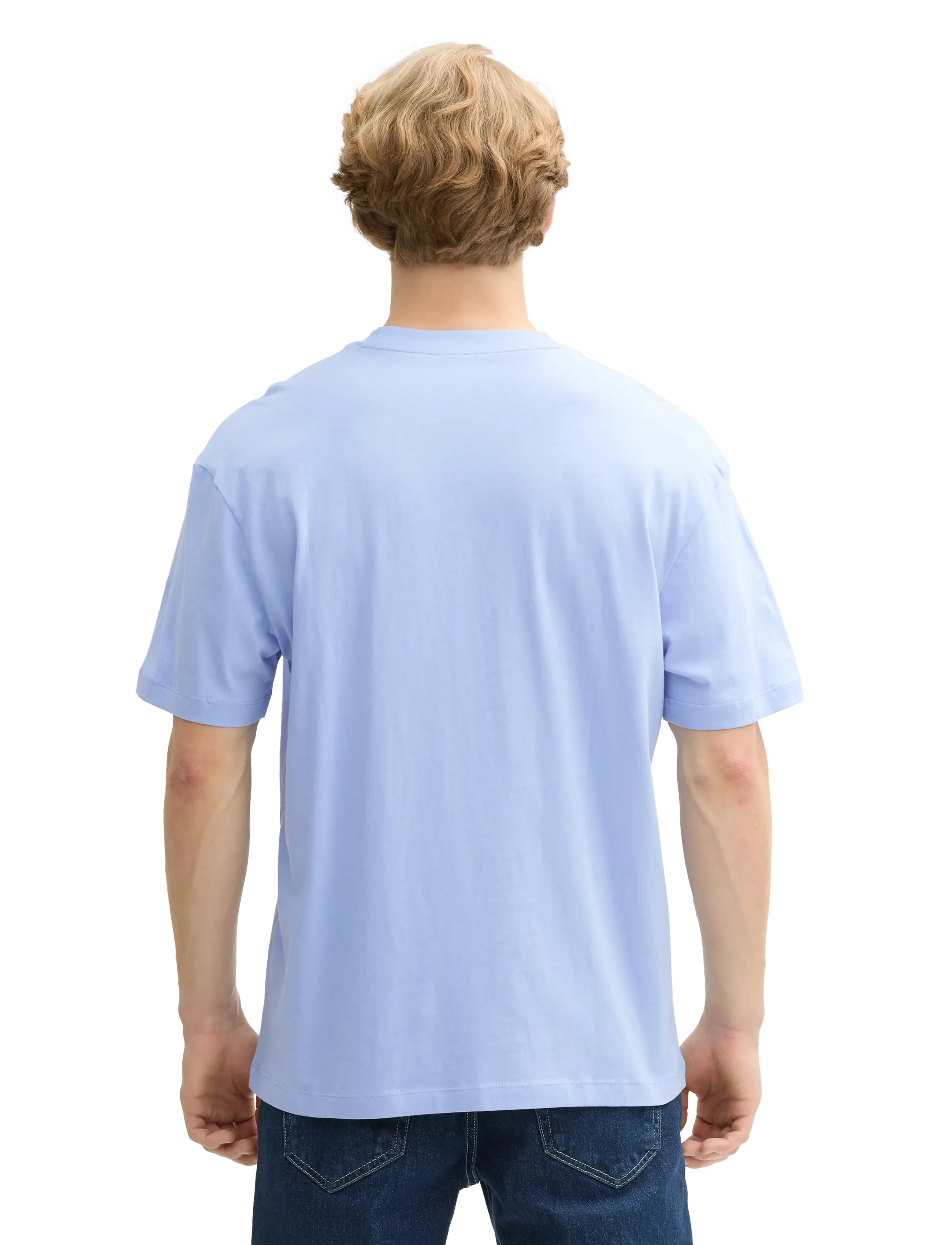 Tom Tailor - relaxed printed t-shirt - short-sleeved t-shirts - brunnera blue - 3