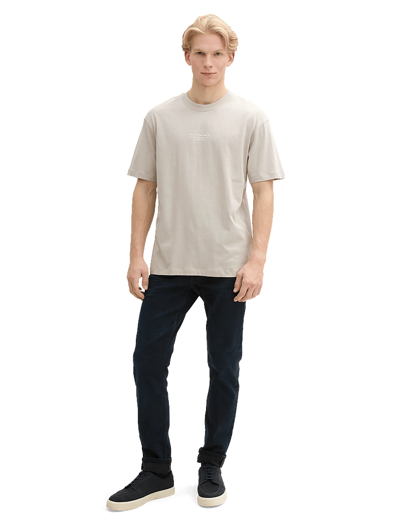 Tom Tailor - relaxed printed t-shirt - kortærmede t-shirts - light dove grey - 0