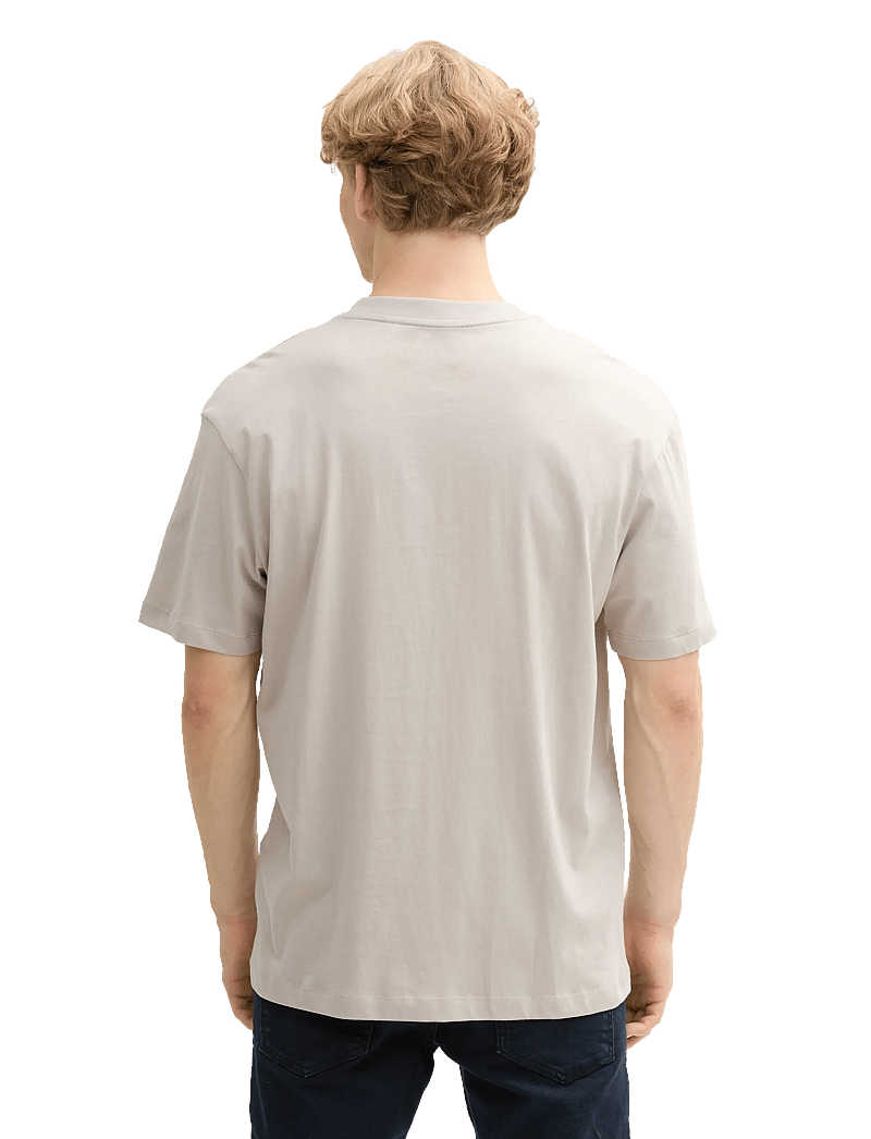 Tom Tailor - relaxed printed t-shirt - kortærmede t-shirts - light dove grey - 3