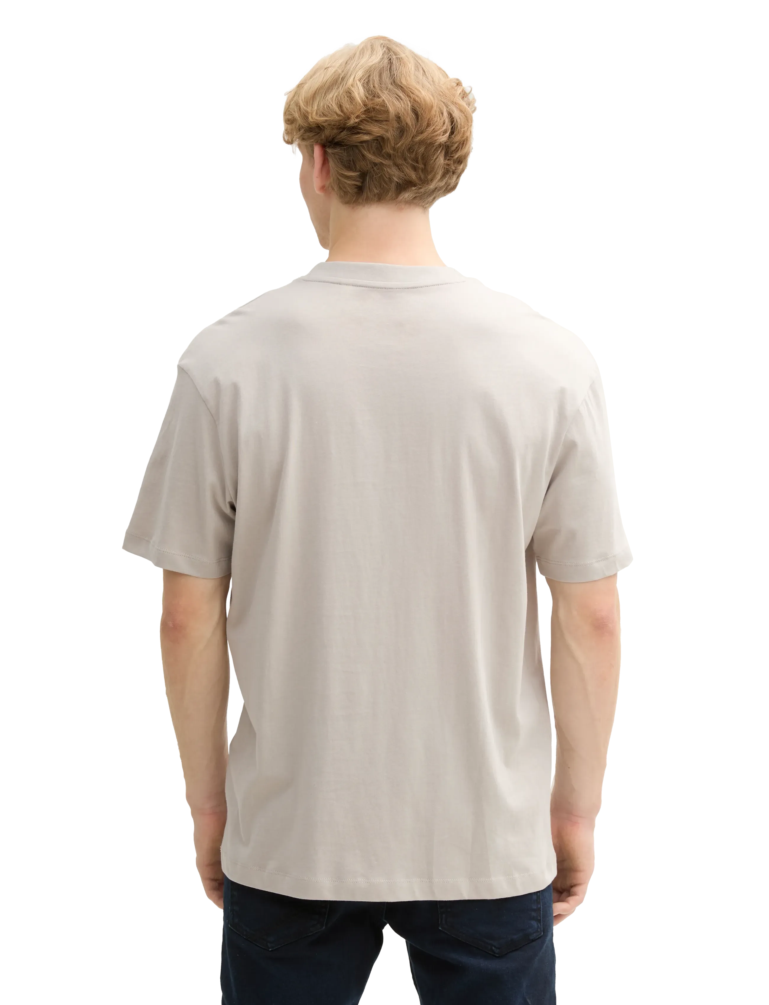Tom Tailor - relaxed printed t-shirt - kurzärmelig - light dove grey - 3