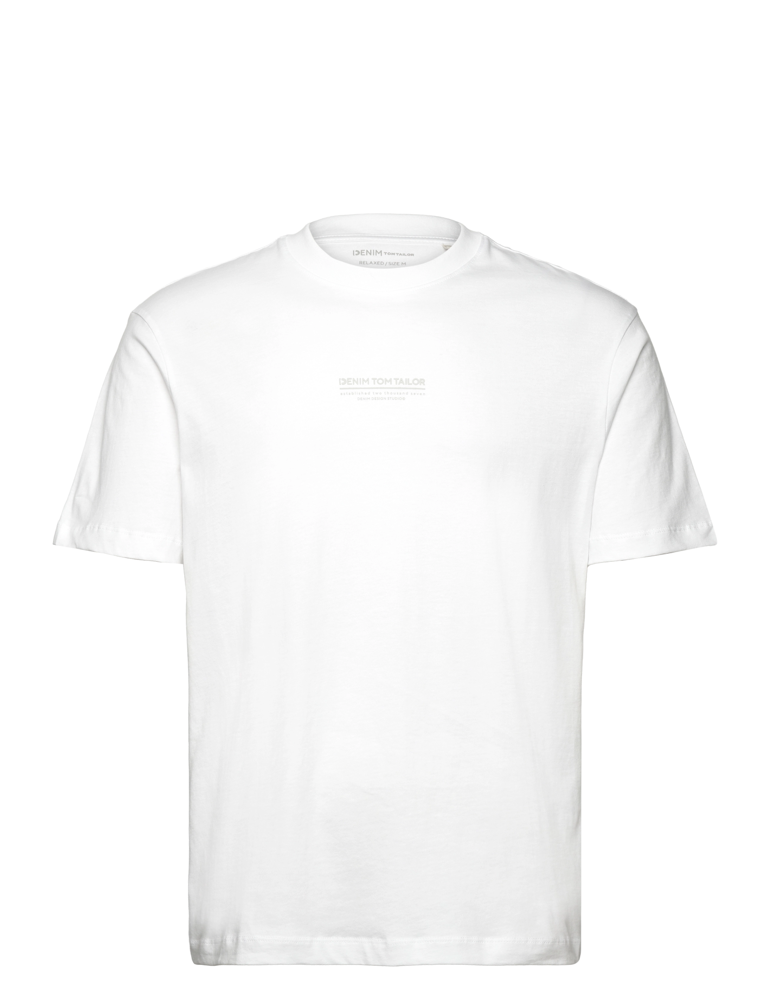 TOM TAILOR Relaxed Printed T-Shirt Weiß - M - Herren