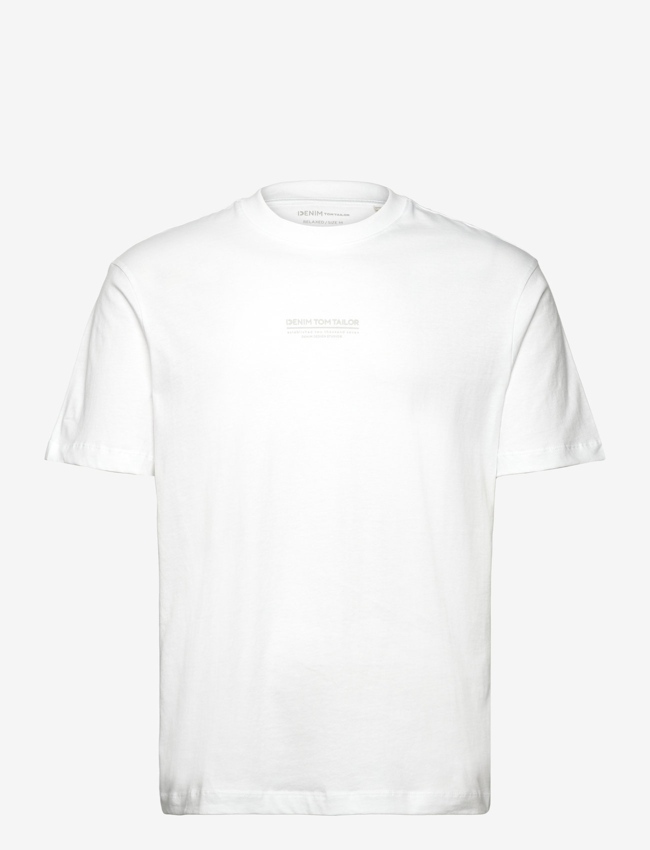 Tom Tailor - relaxed printed t-shirt - kurzärmelig - white - 0