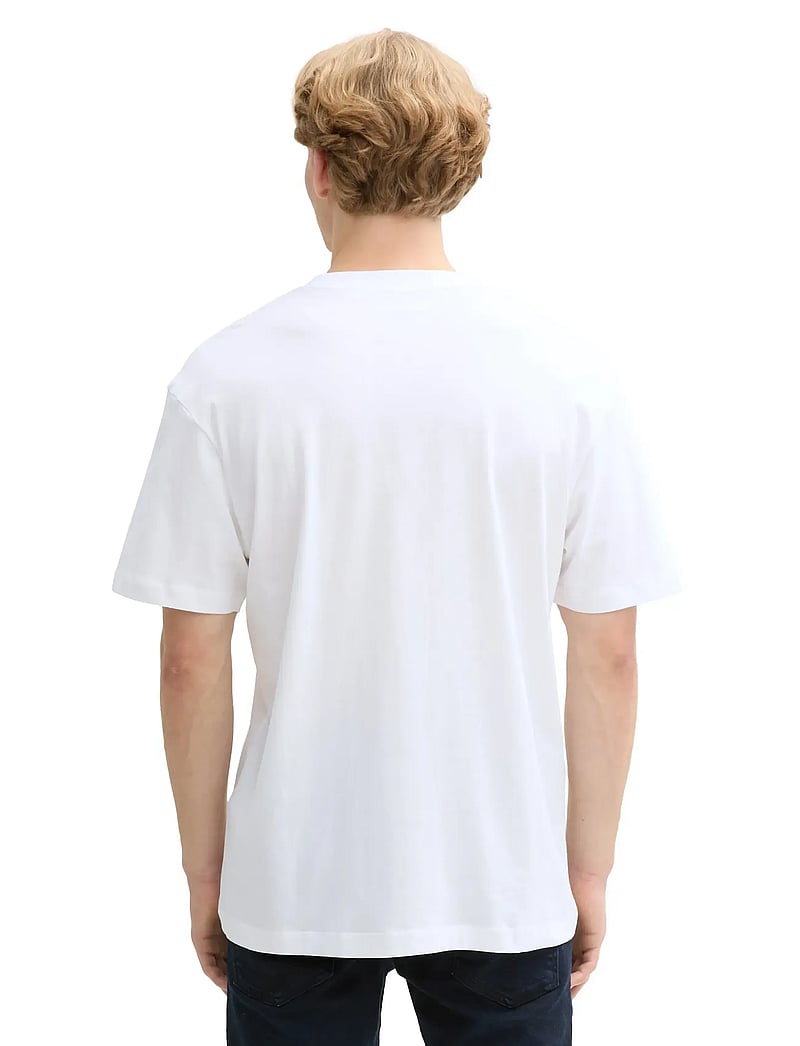 Tom Tailor - relaxed printed t-shirt - marškinėliai trumpomis rankovėmis - white - 3
