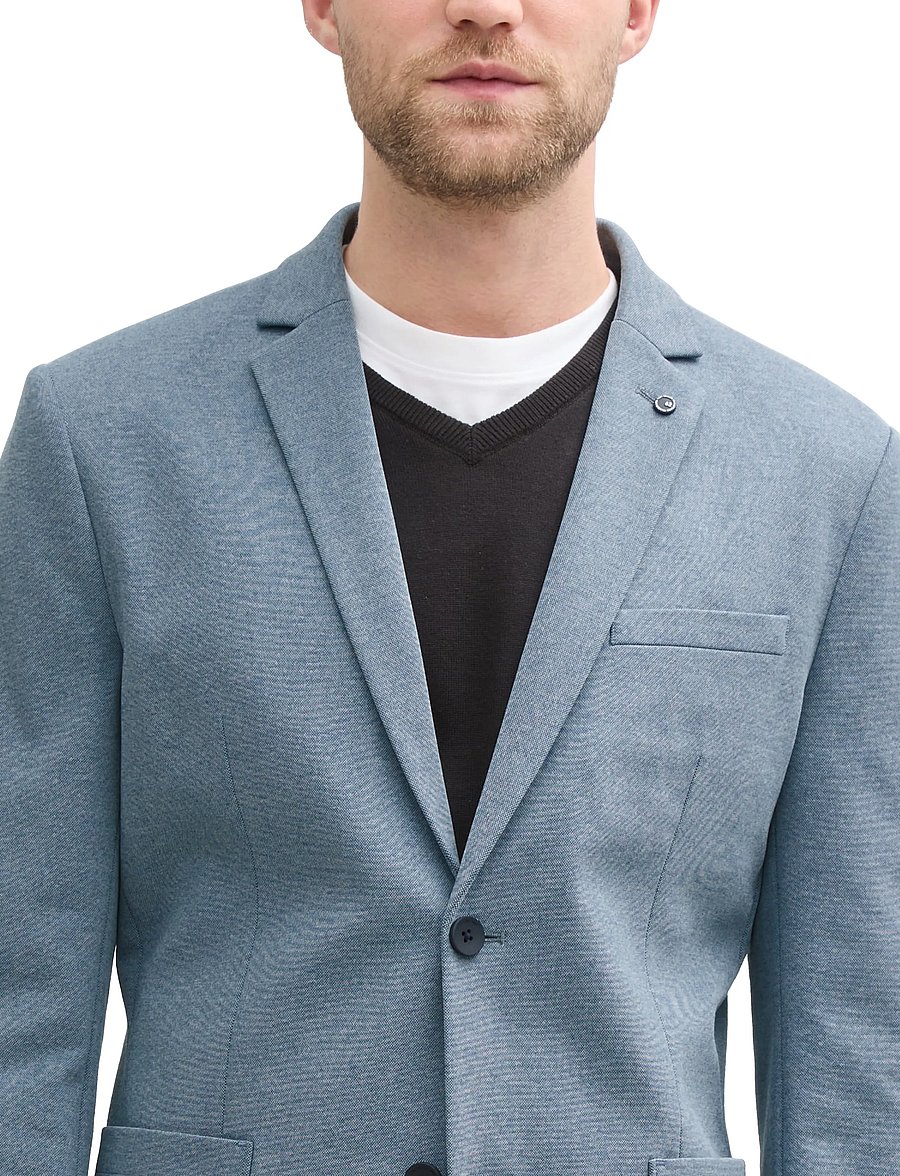 Tom Tailor - pique blazer - enkelknäppta kavajer - mystical blue two tone - 3