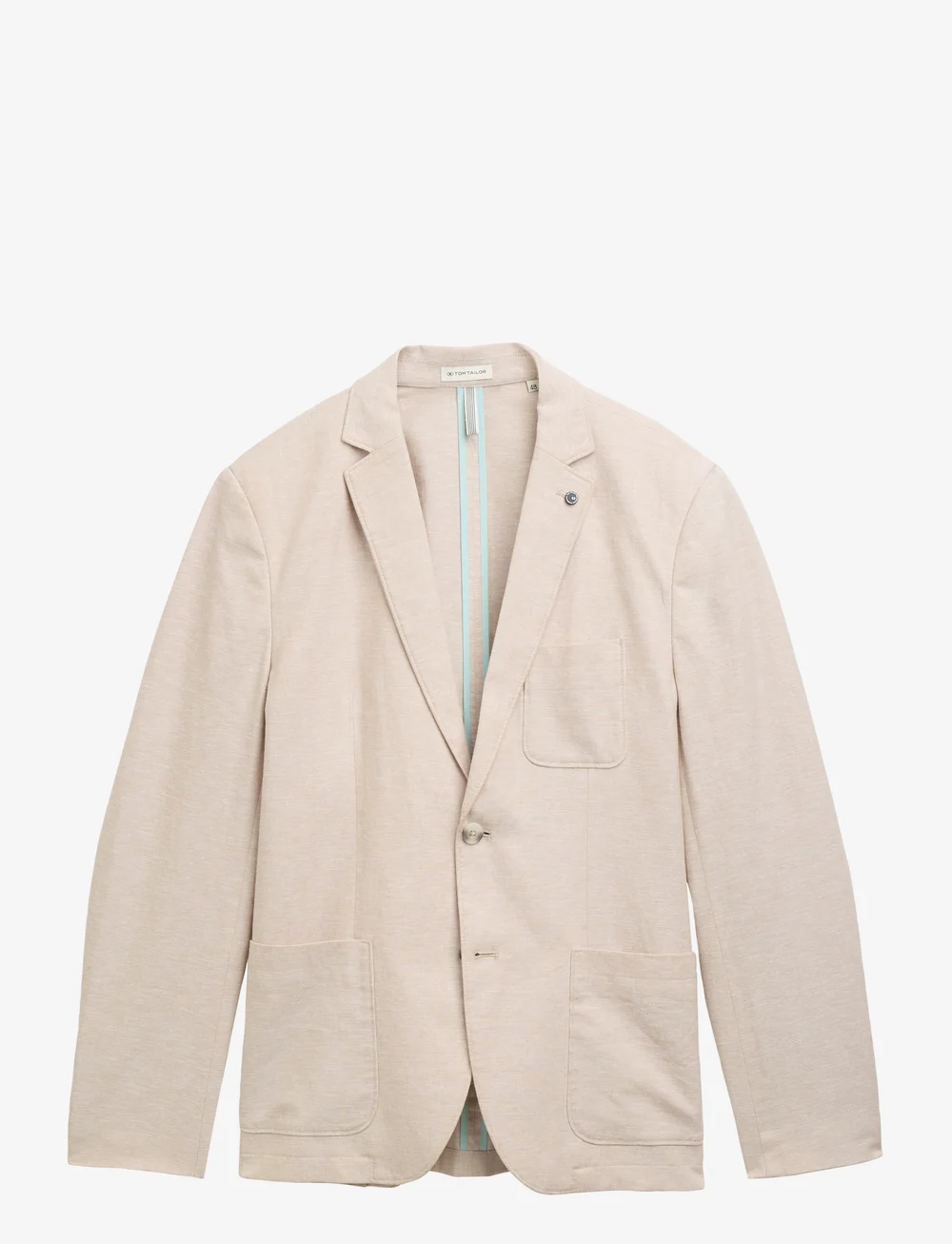 Tom Tailor - linen blazer - einreiher - silver ecru chambray - 1