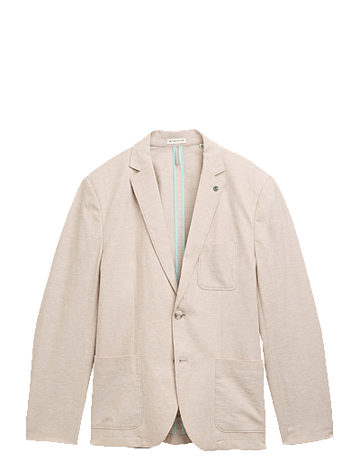 TOM TAILOR Giacca Blazer Uomo In Jersey - Vestibilità Regolare - Con Tasche