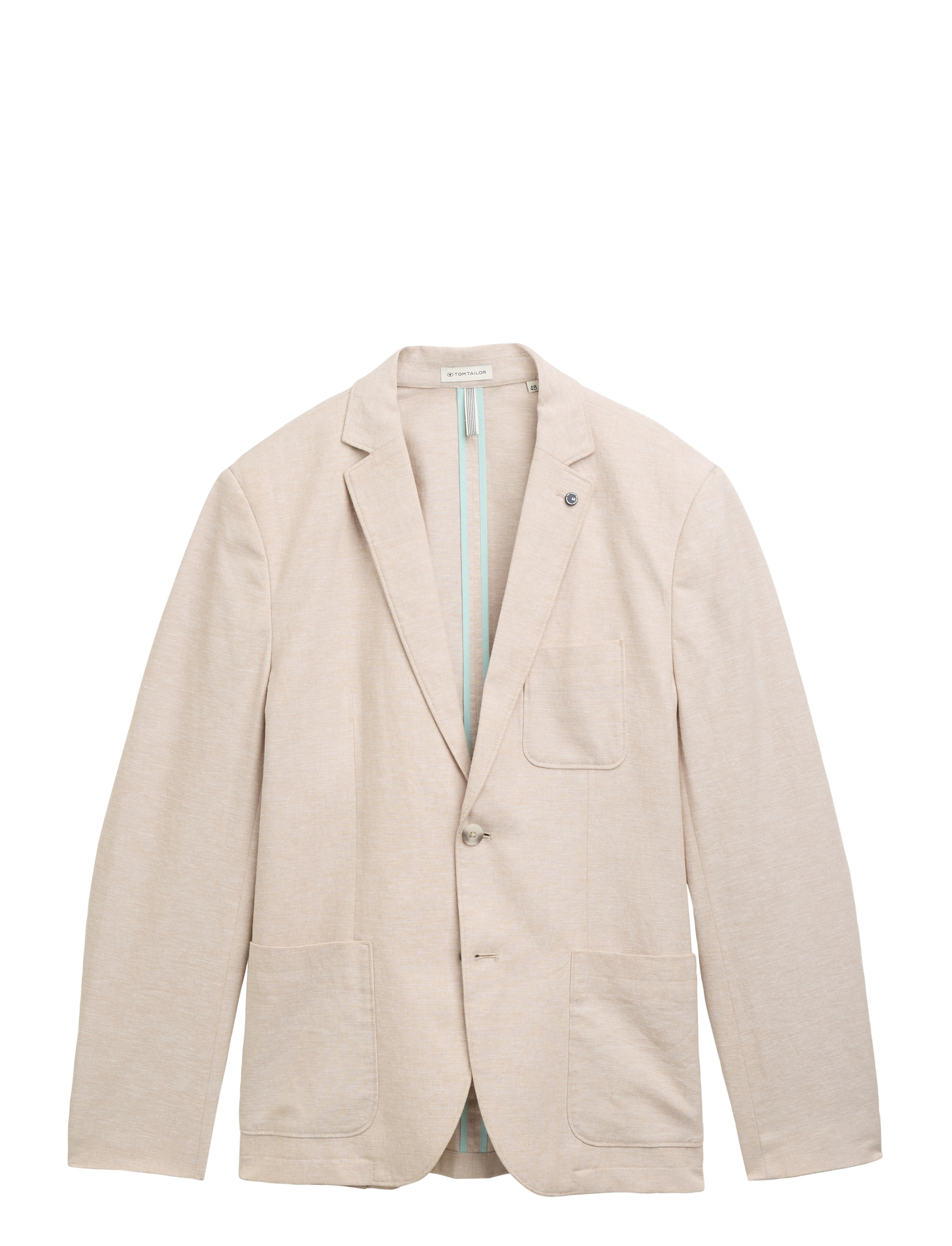 Tom Tailor linen blazer - Anzüge & Sakkos - SILVER ECRU CHAMBRAY / cream