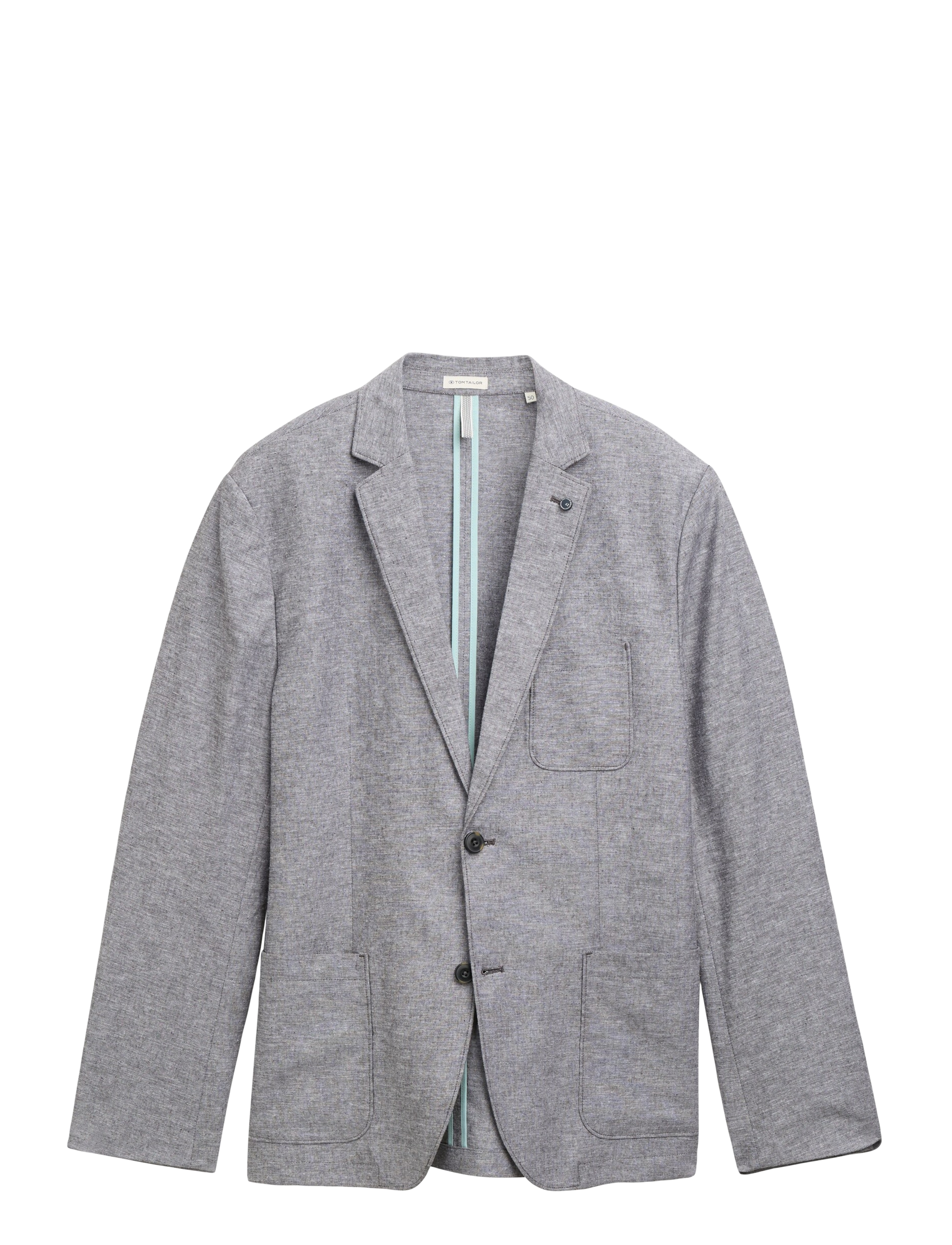 Tom Tailor linen blazer - Kleidung - TARMAC GREY CHAMBRAY / grey