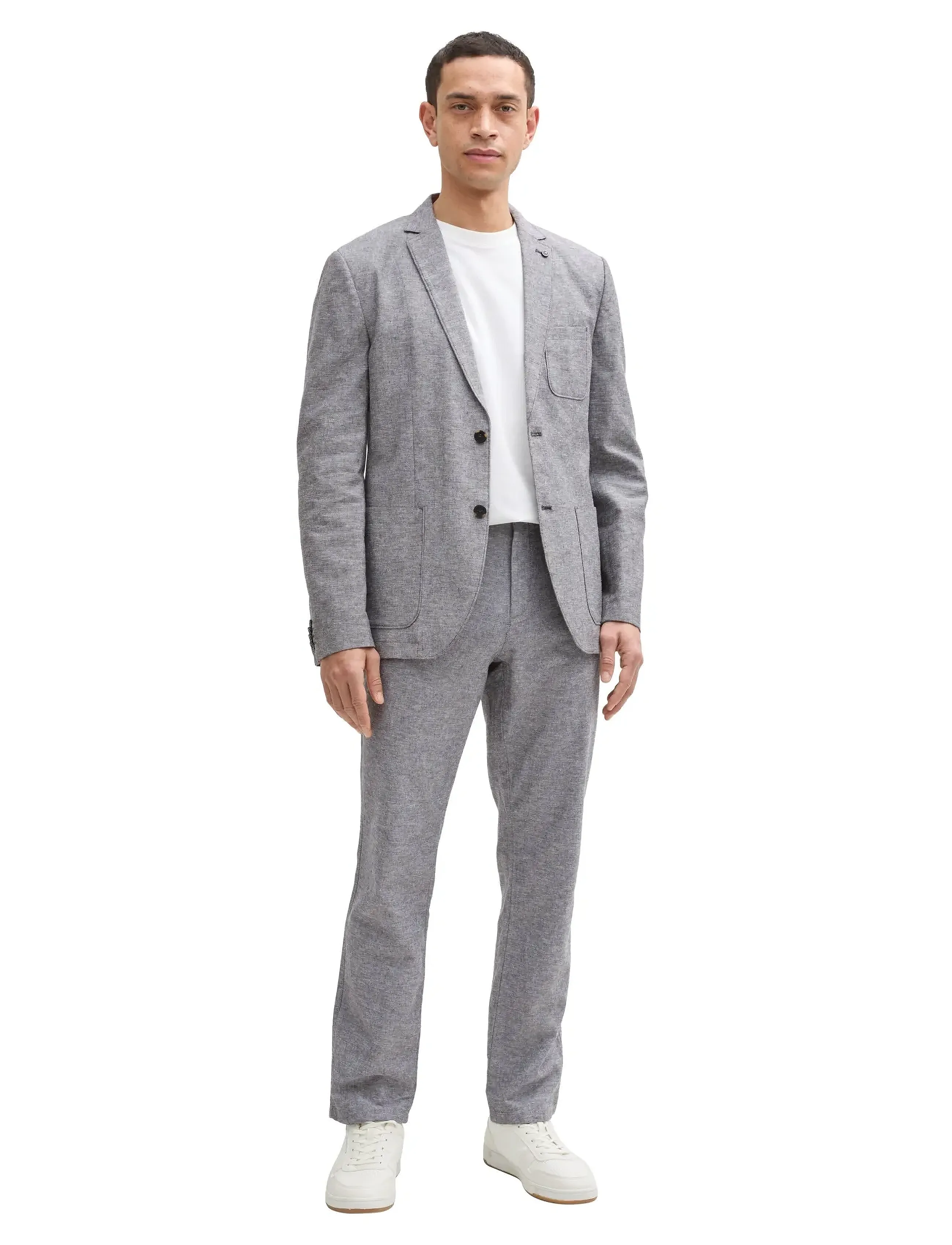 Tom Tailor linen blazer - Ülikonnad ja pintsakud - TARMAC GREY CHAMBRAY / grey