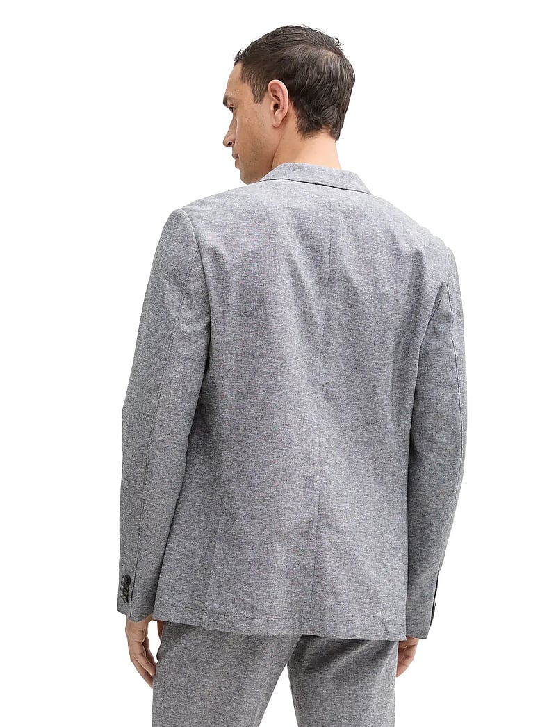 Tom Tailor - linen blazer - enkelknäppta kavajer - tarmac grey chambray - 2