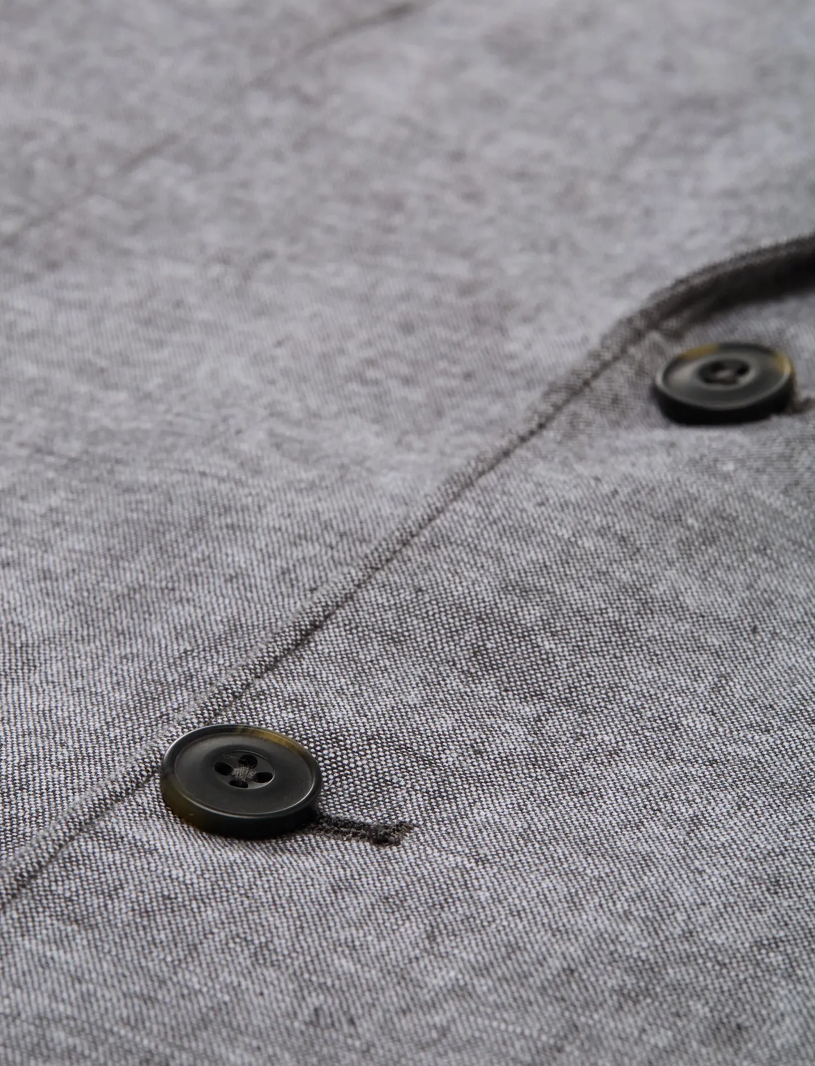 Tom Tailor - linen blazer - Ühe rinnatisega pintsakud - tarmac grey chambray - 5