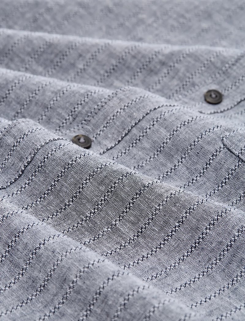 Tom Tailor - structured cotton linen shirt - leinenhemden - navy chambray - 5