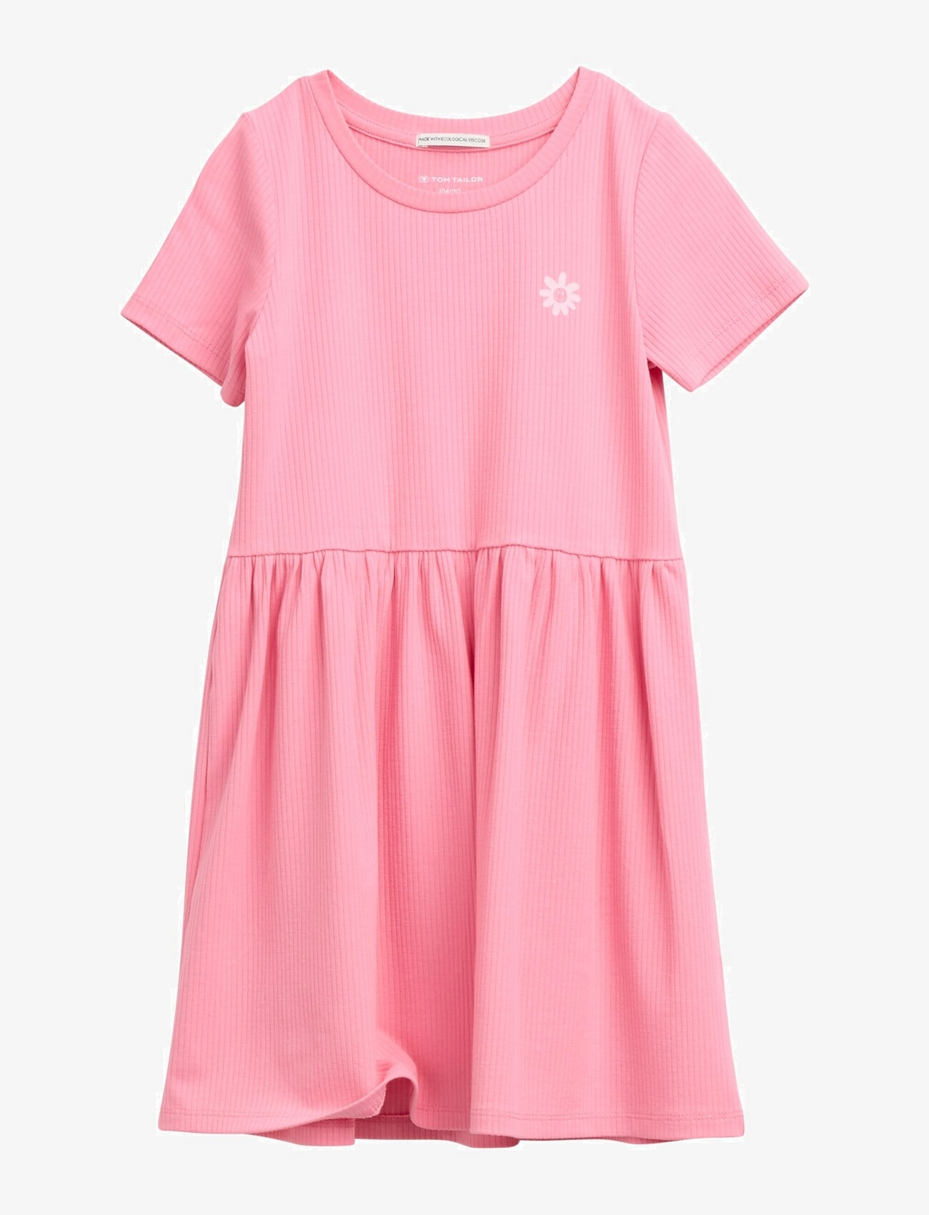 Tom Tailor solid rib dress - TOM TAILOR - SUNRISE PINK / pink/rose