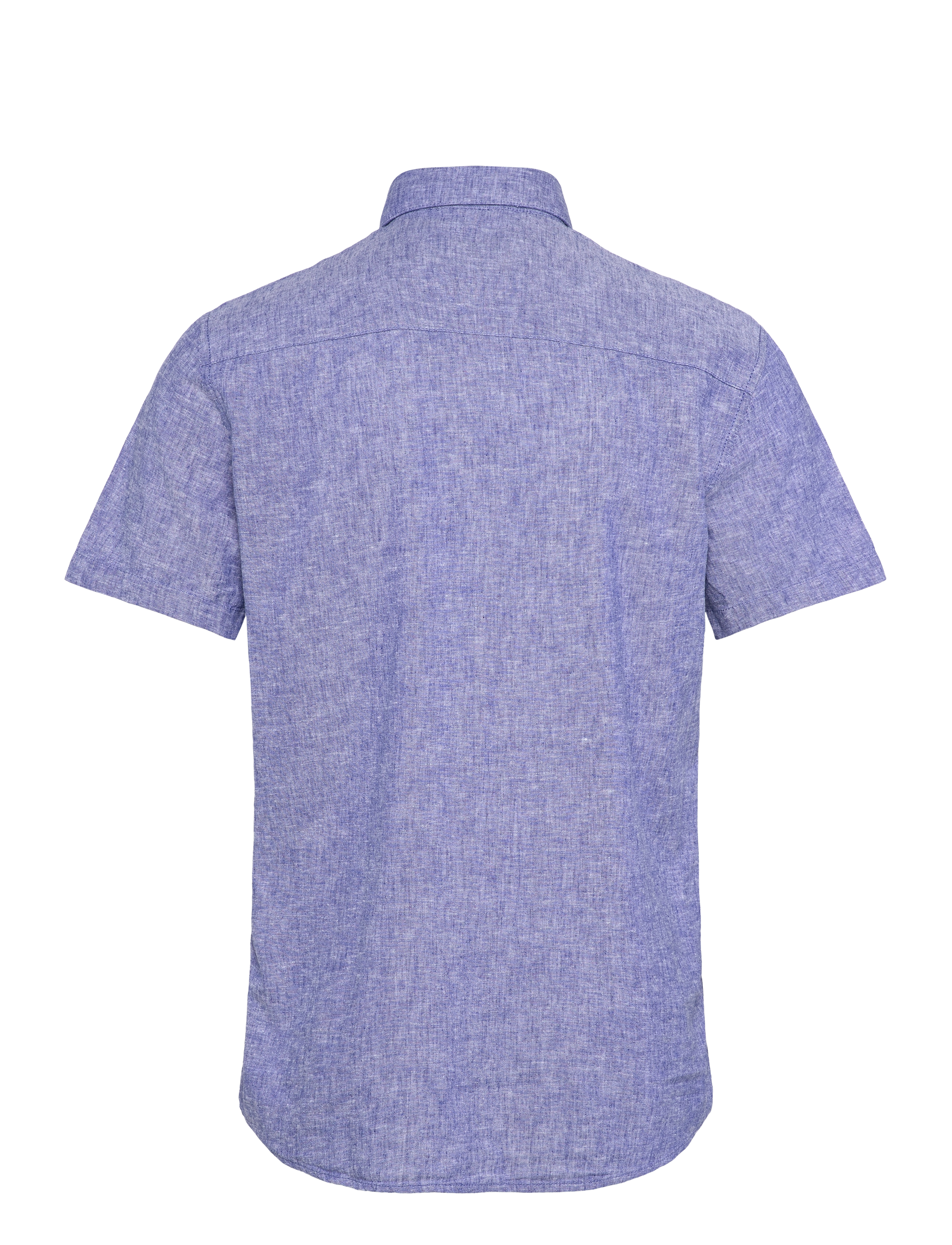 Tom Tailor - cotton linen shirt - royal blue chambray - 2