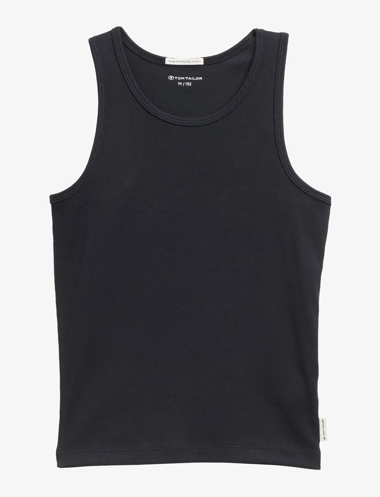 Tom Tailor basic rib top - TOM TAILOR - HEAVY BLACK / black