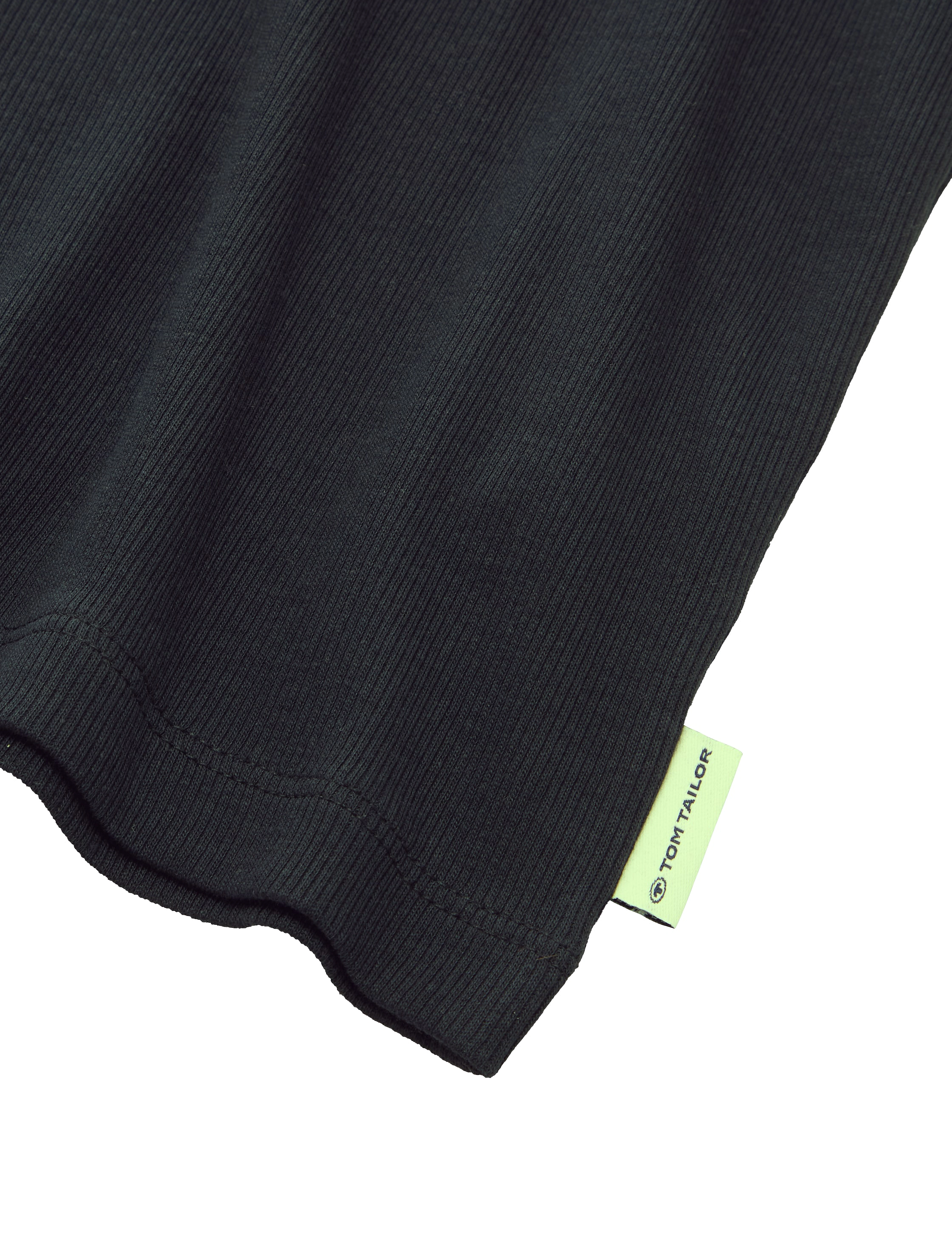Tom Tailor - basic rib top - heavy black - 2