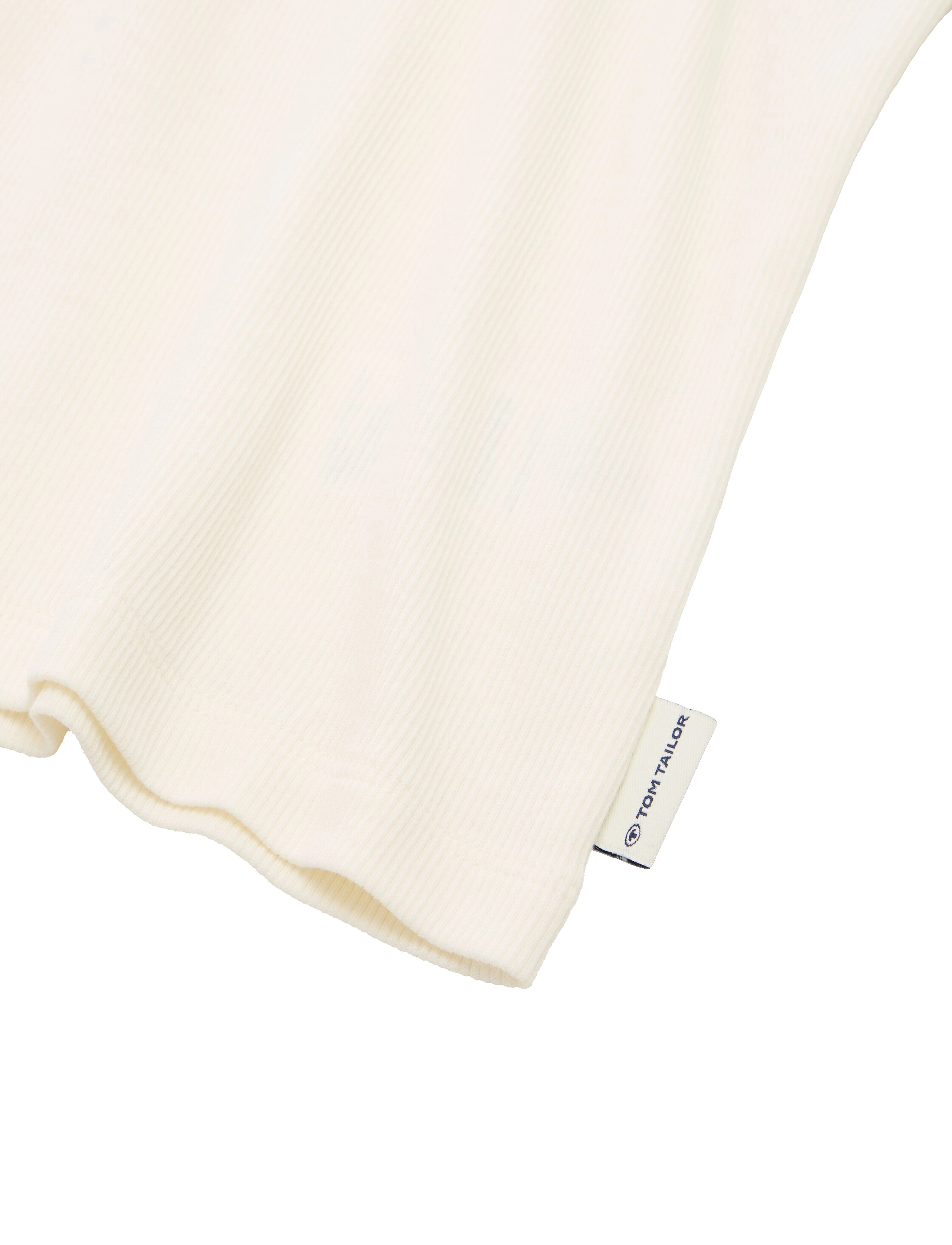 Tom Tailor - basic rib top - wool white - 2