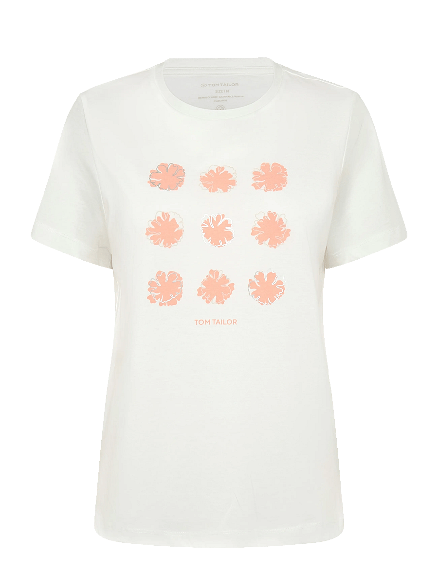 Tom Tailor - T-shirt basic crew neck - t-särgid - whisper white - 1