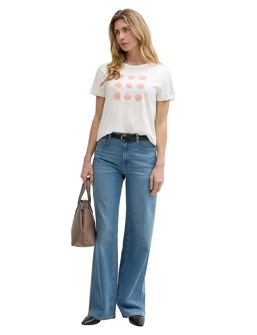Tom Tailor - T-shirt basic crew neck - t-särgid - whisper white - 0
