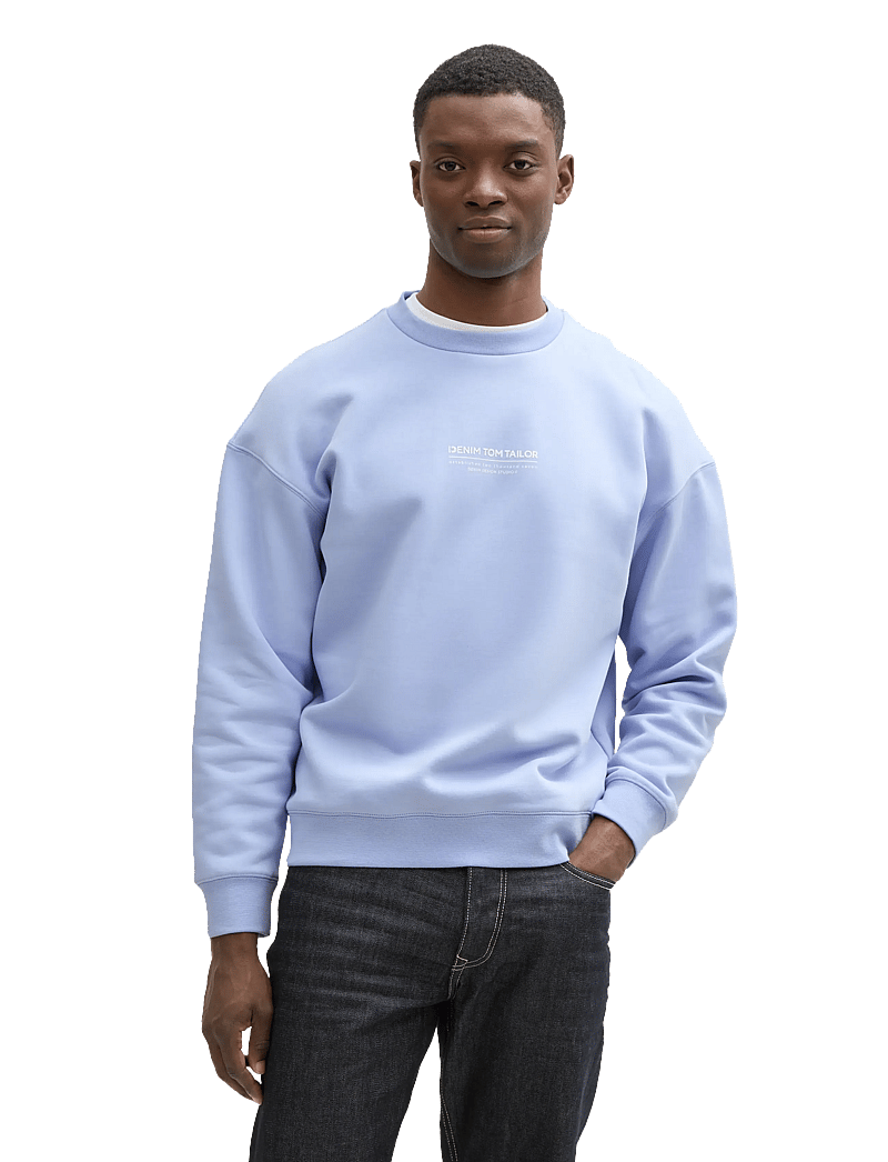 Tom Tailor - relaxed printed crewneck sweatshirt - kollektsioonid - brunnera blue - 3
