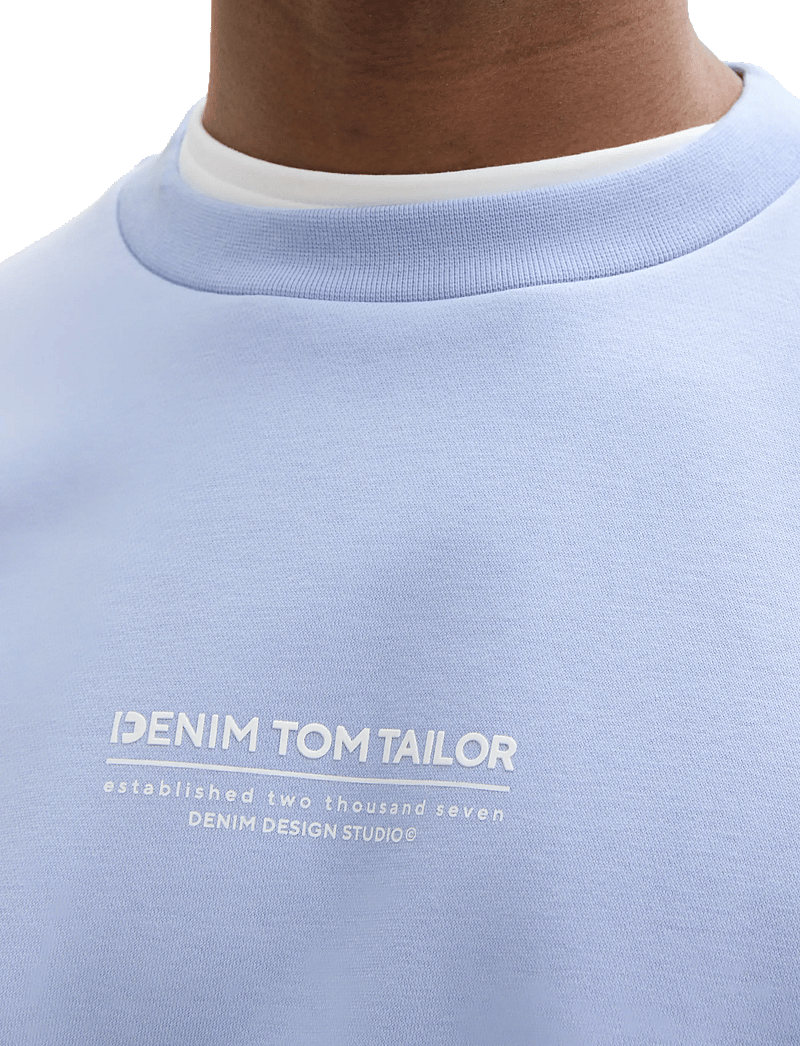 Tom Tailor - relaxed printed crewneck sweatshirt - kollektsioonid - brunnera blue - 4