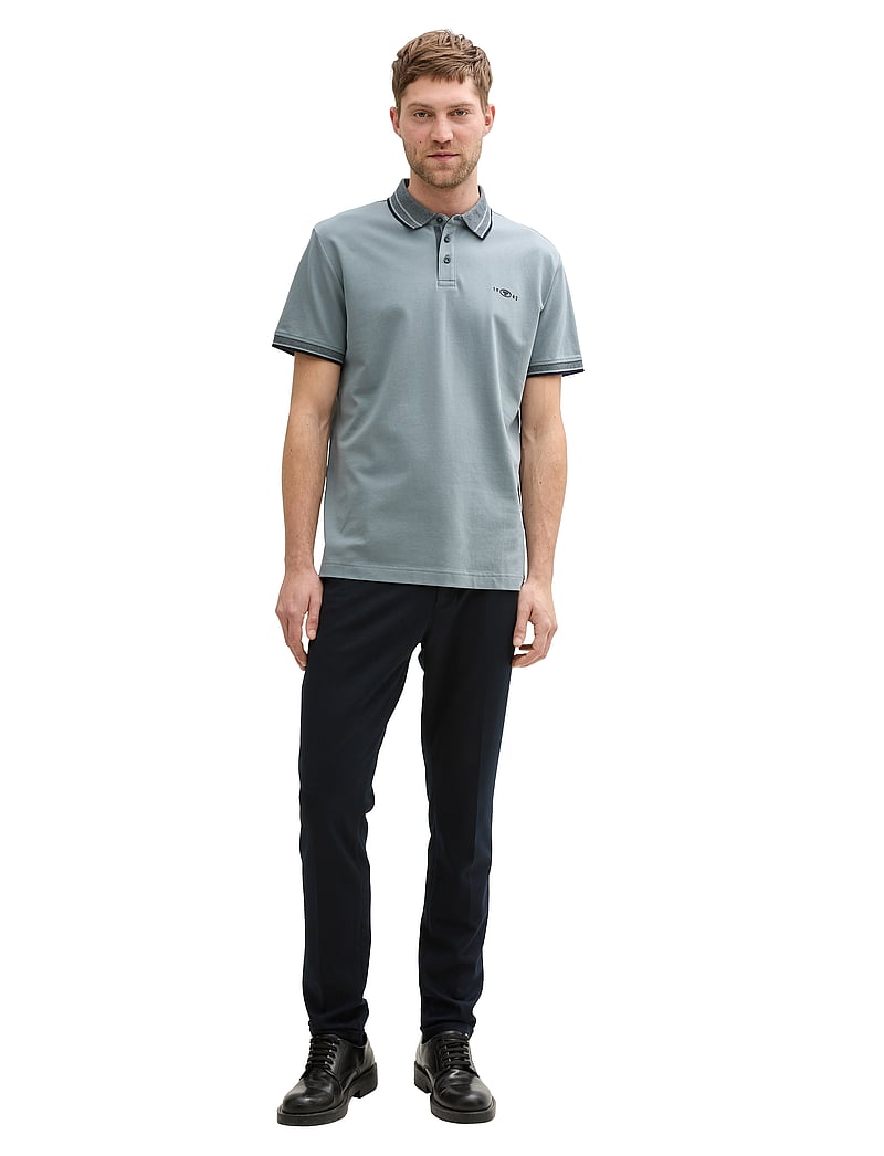 Tom Tailor - polo with print - kurzärmelig - grey mint - 0