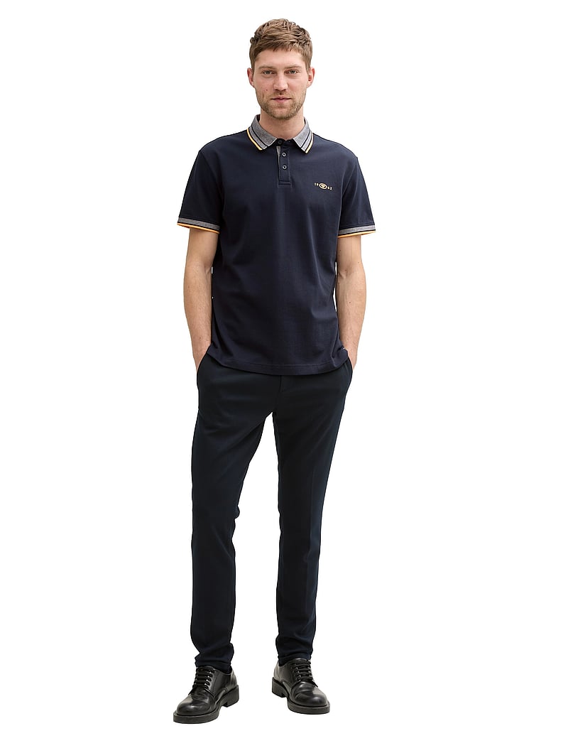 Tom Tailor - polo with print - kortærmede poloer - sky captain blue - 0