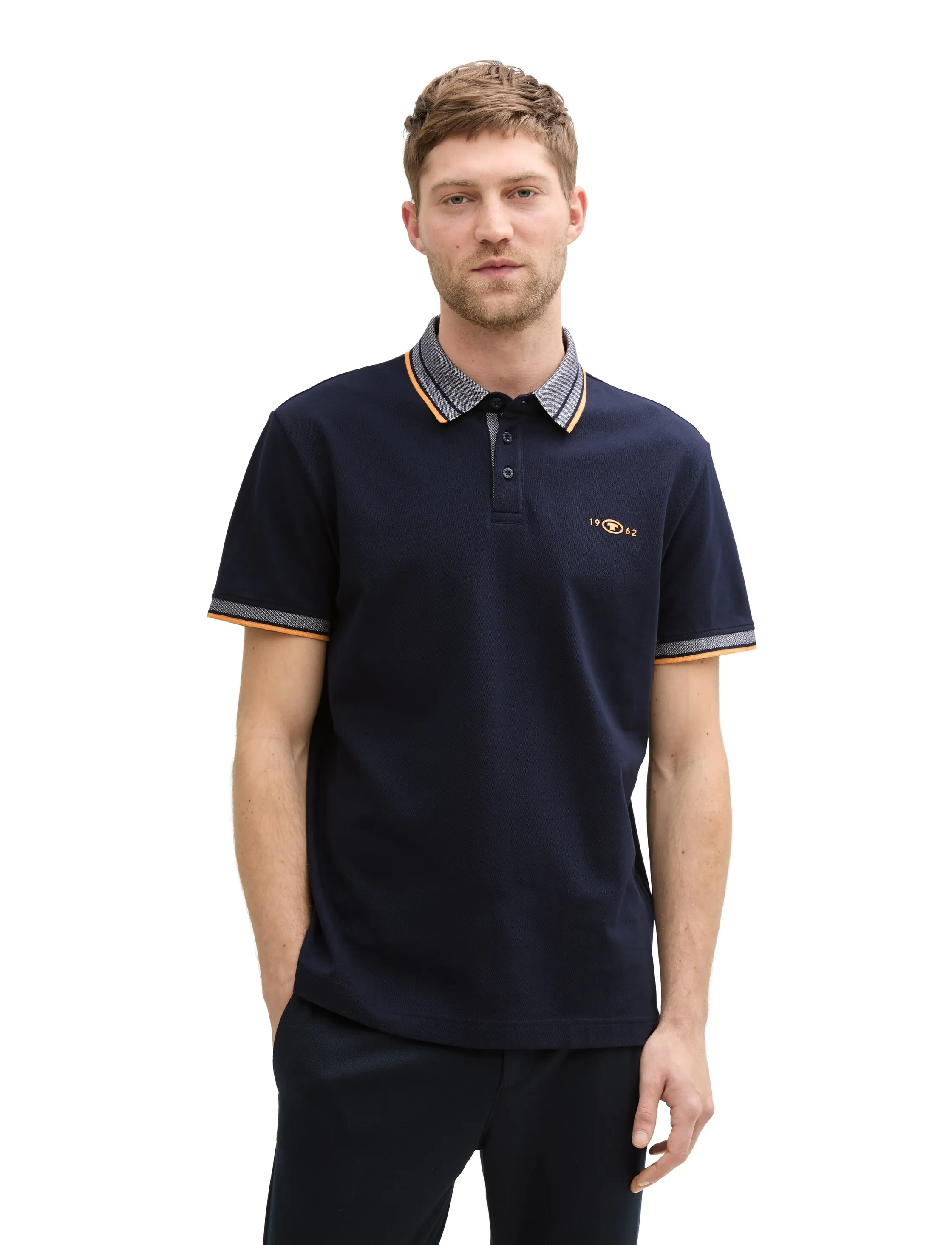 Tom Tailor - polo with print - madalaimad hinnad - sky captain blue - 4